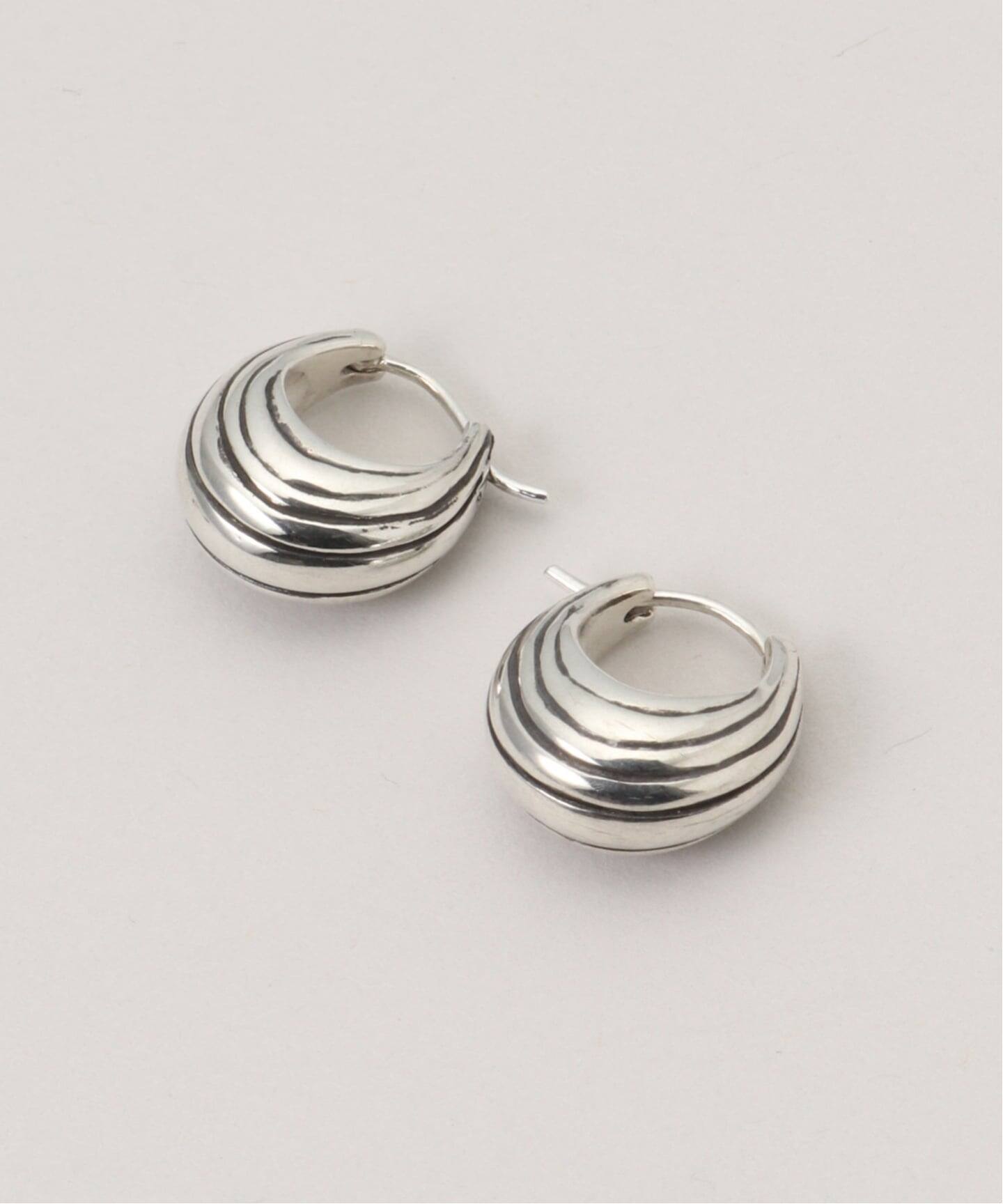 R.ALAGAN SHIMA HOOPS SILVER（ピアス（両耳用））｜EYETHINK 