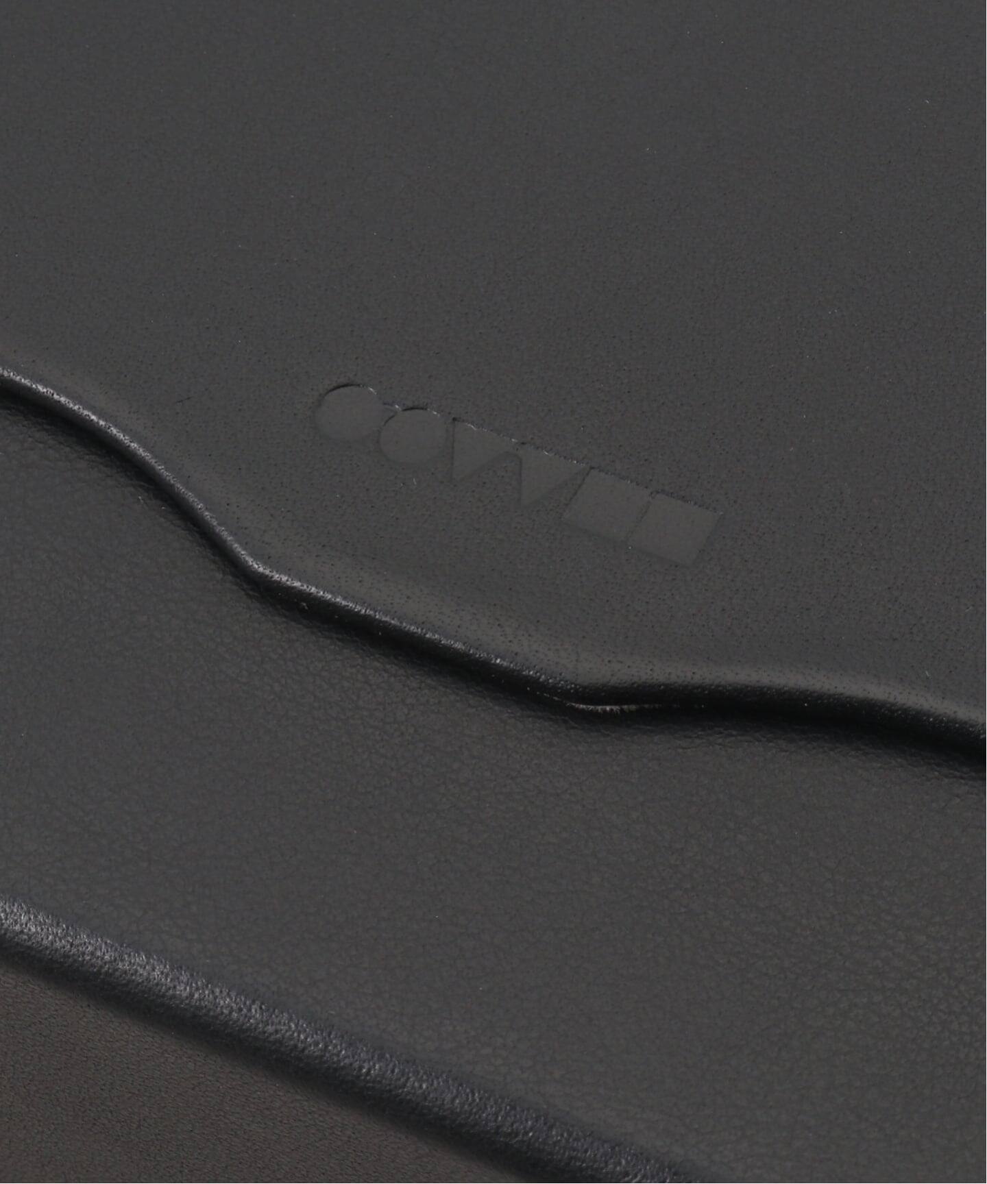 Oliver Peoples】Genuine Leather Four Frame Case Black