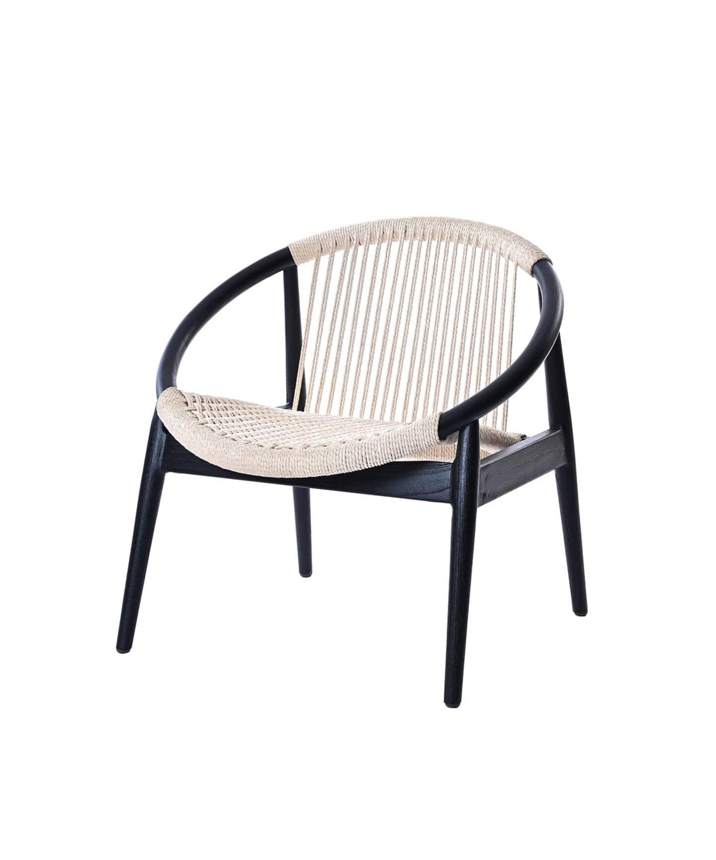 大型商品》【Sunflower Rattan/サンフラワーラタン】LOUNGE CHAIR BK