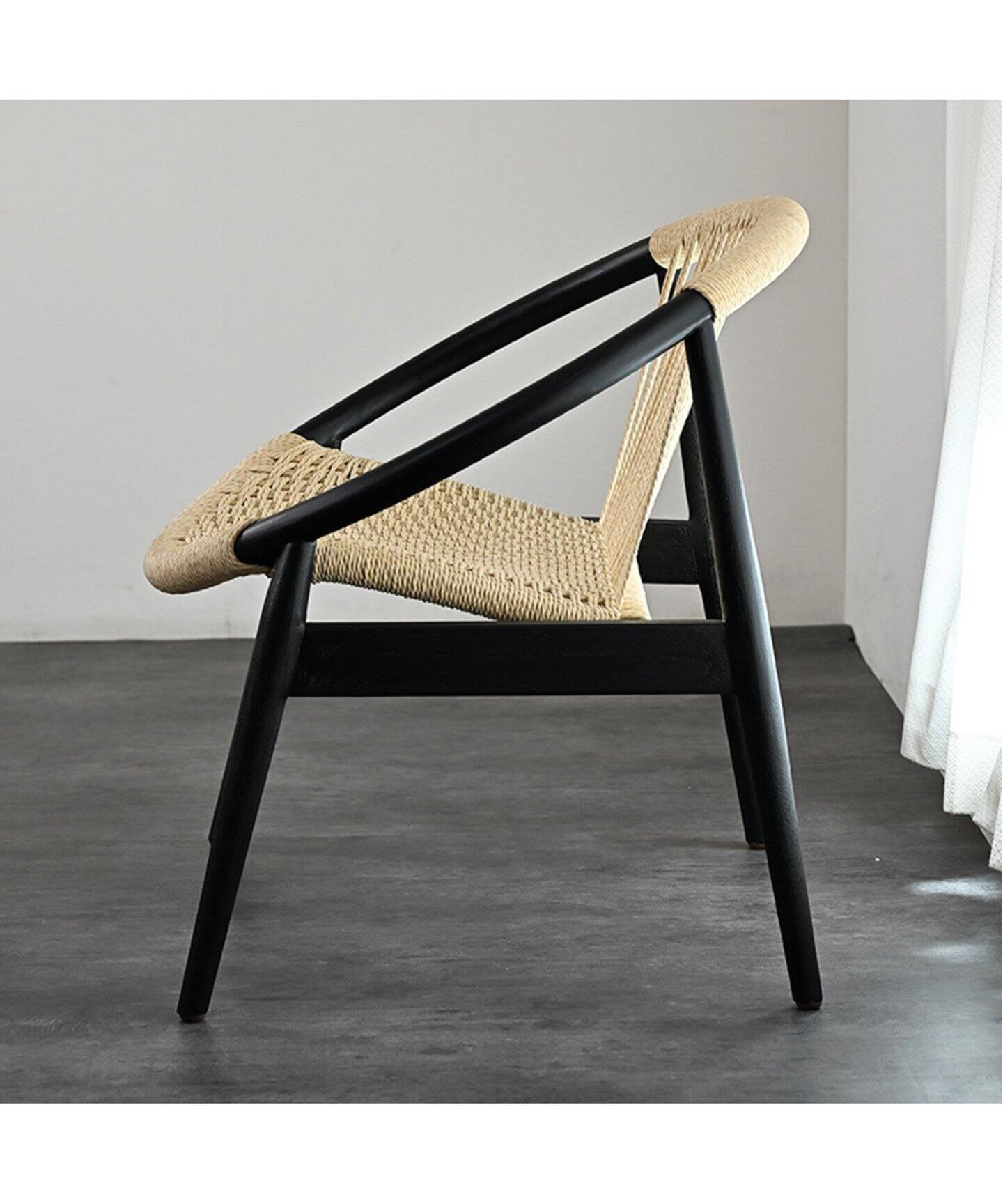 大型商品》【Sunflower Rattan/サンフラワーラタン】LOUNGE CHAIR BK