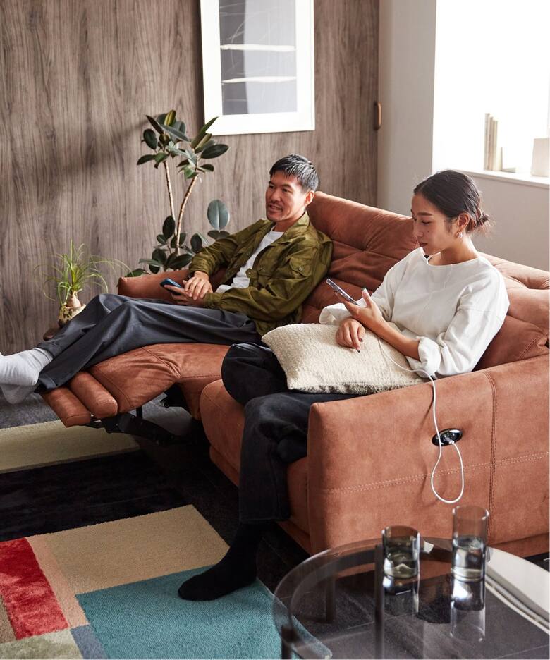 大型商品》SHEFFIELD RECLINING SOFA ブラウン シェフィールド 電動