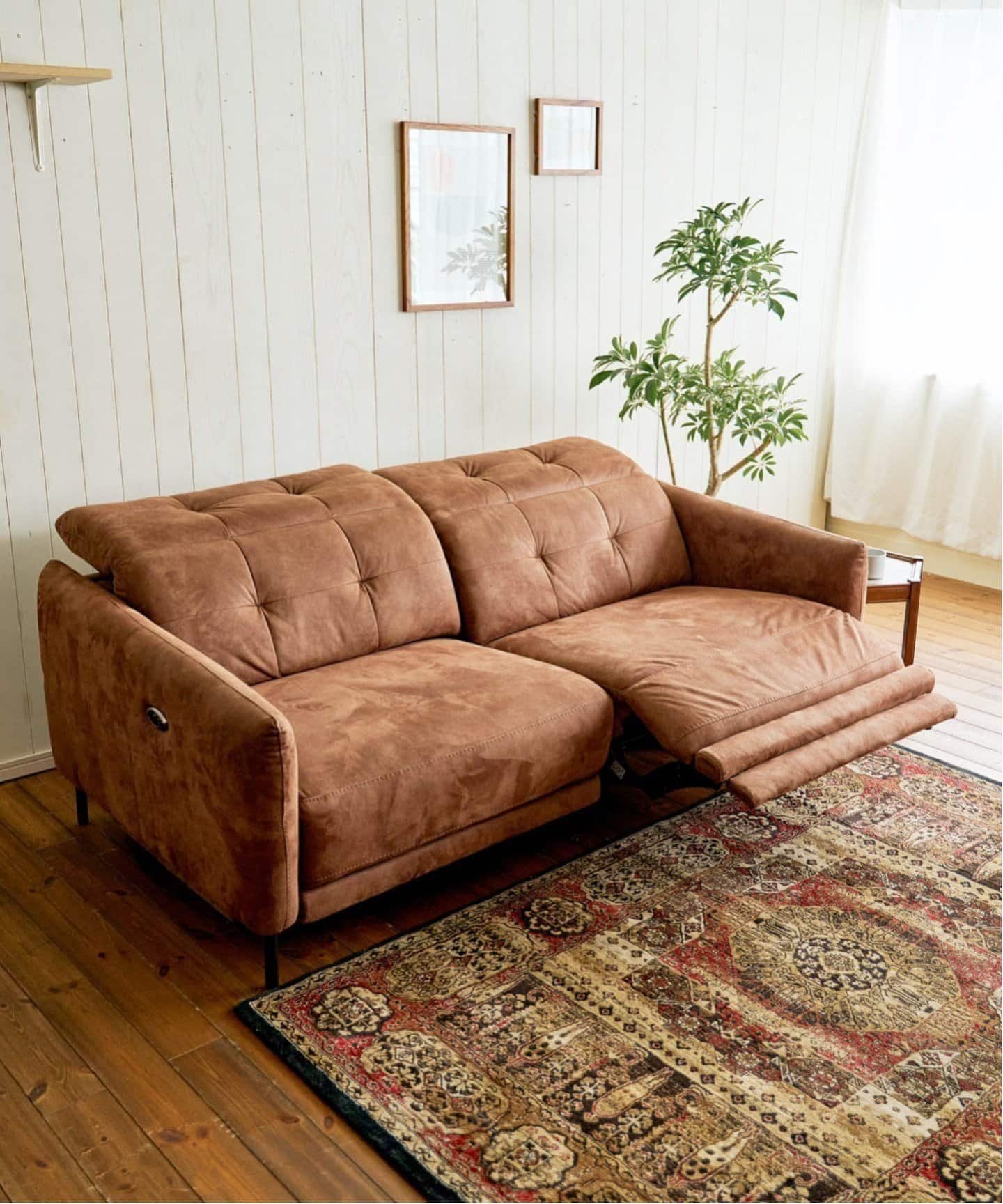 SHEFFIELD RECLINING SOFA 電動ソファ 大型商品》SHEFFIELD RECLINING SOFA ブラウン シェフィールド