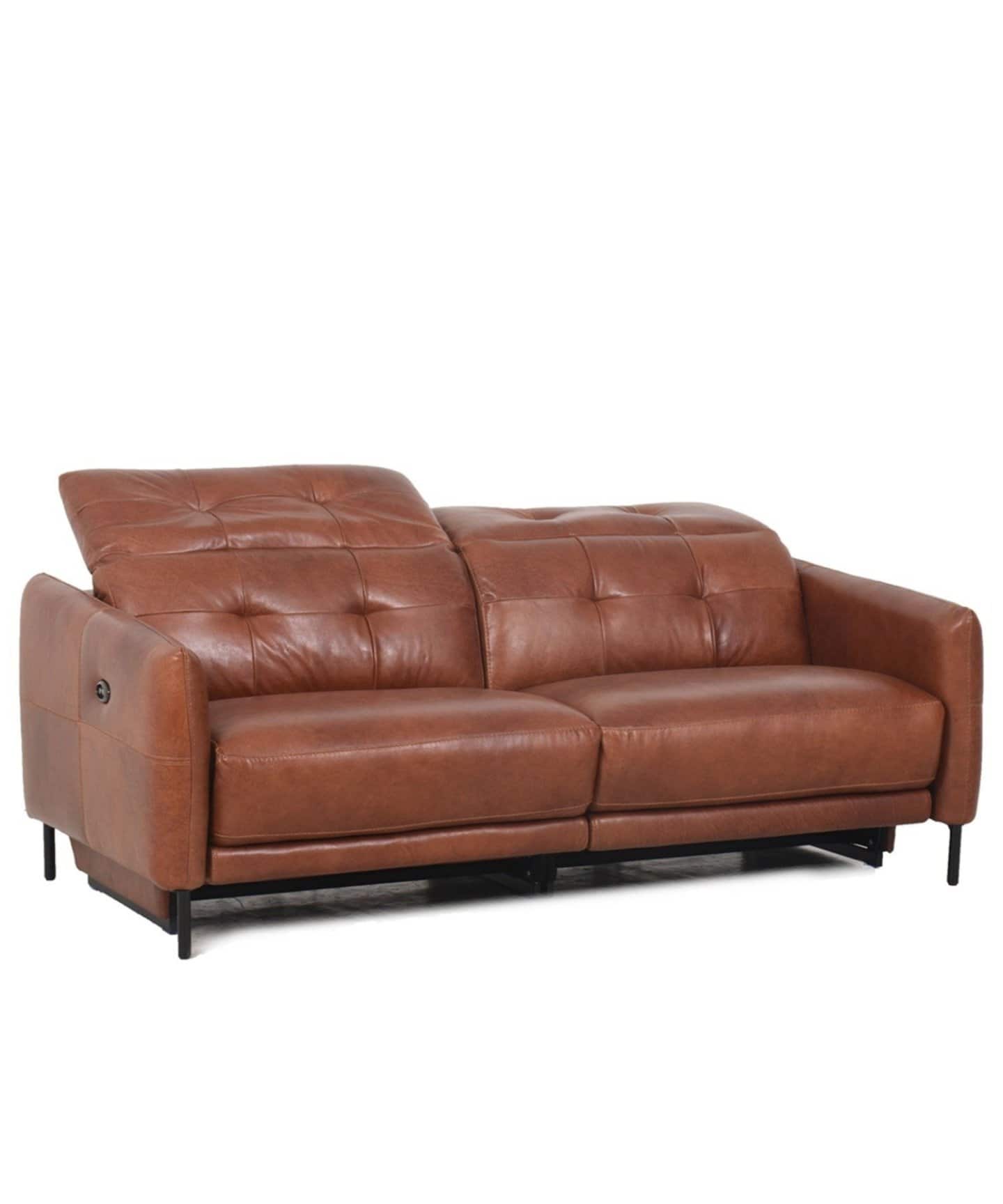 SheffieldRecliningSofaLeatherキャメル電動ソファ SHEFFIELD RECLINING SOFA LEATHER RB リッチブラウン