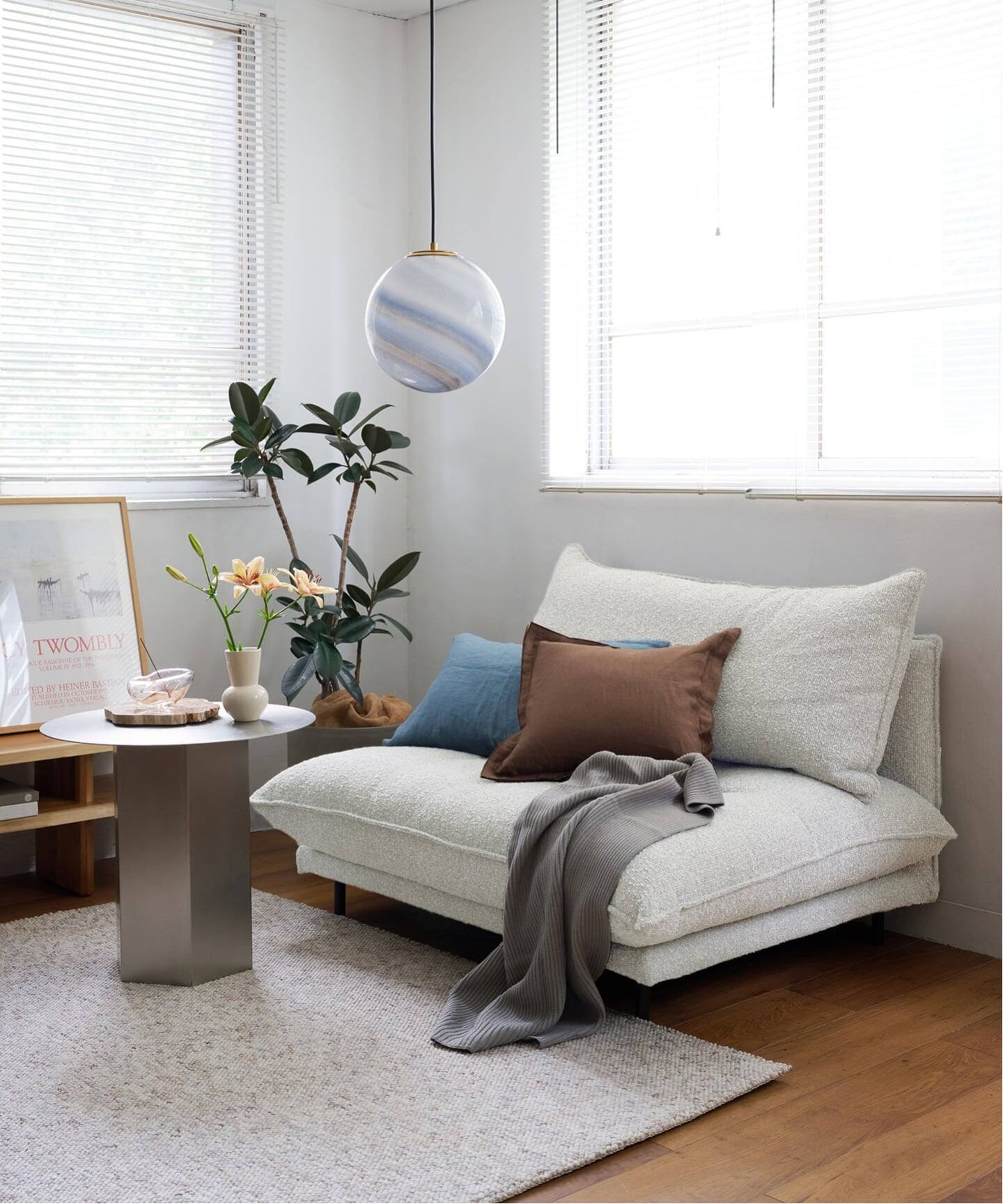 大型商品》PORTO SOFA Low W1200 Boucle(I) ポルトソファ アイボリー