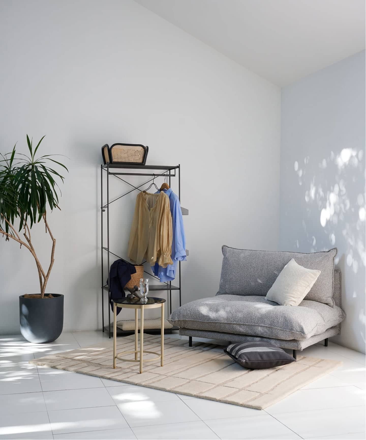 大型商品》PORTO SOFA Low W1200 Boucle(GRY) ポルトソファ グレー