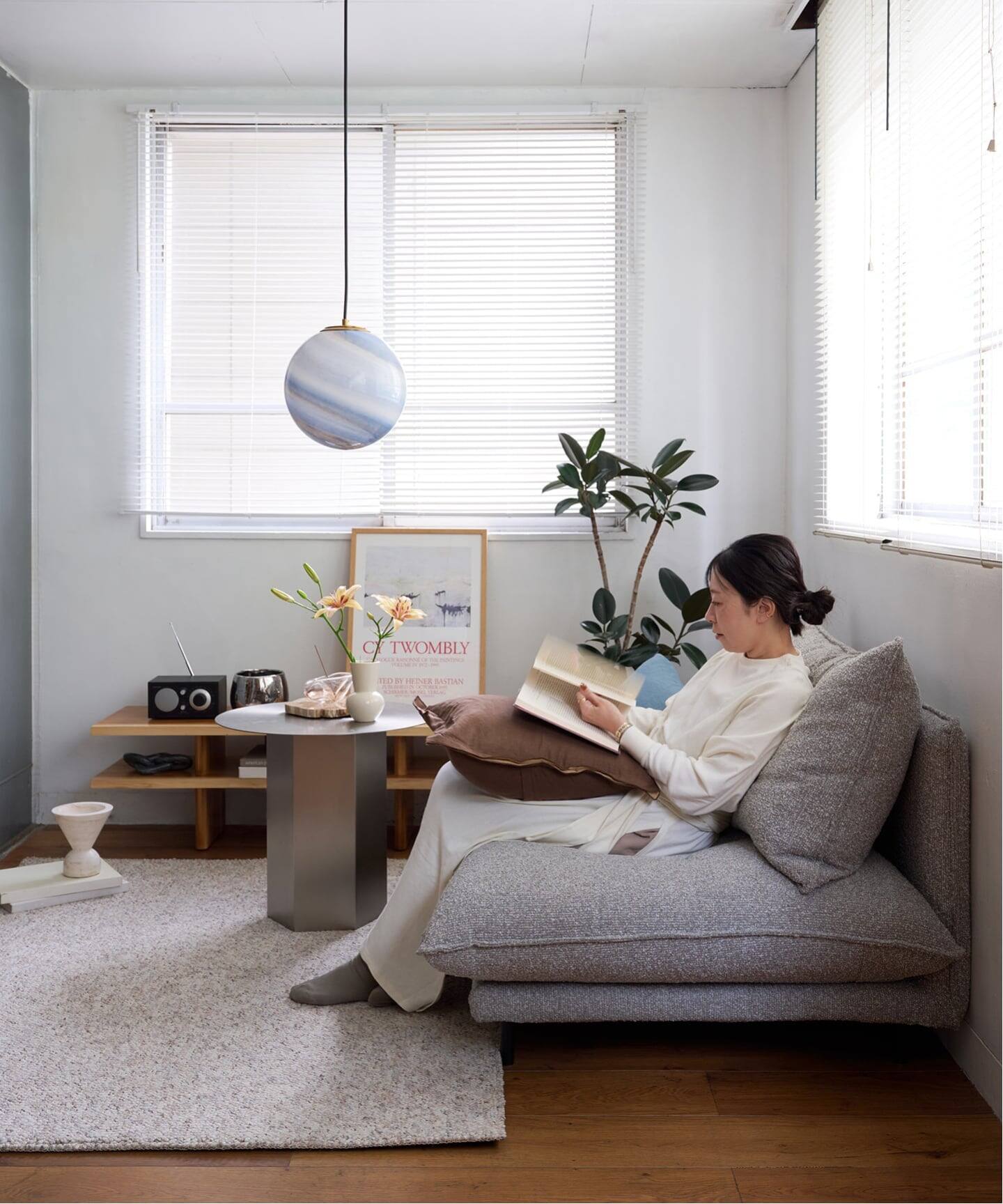 大型商品》PORTO SOFA Low W1200 Boucle(GRY) ポルトソファ グレー