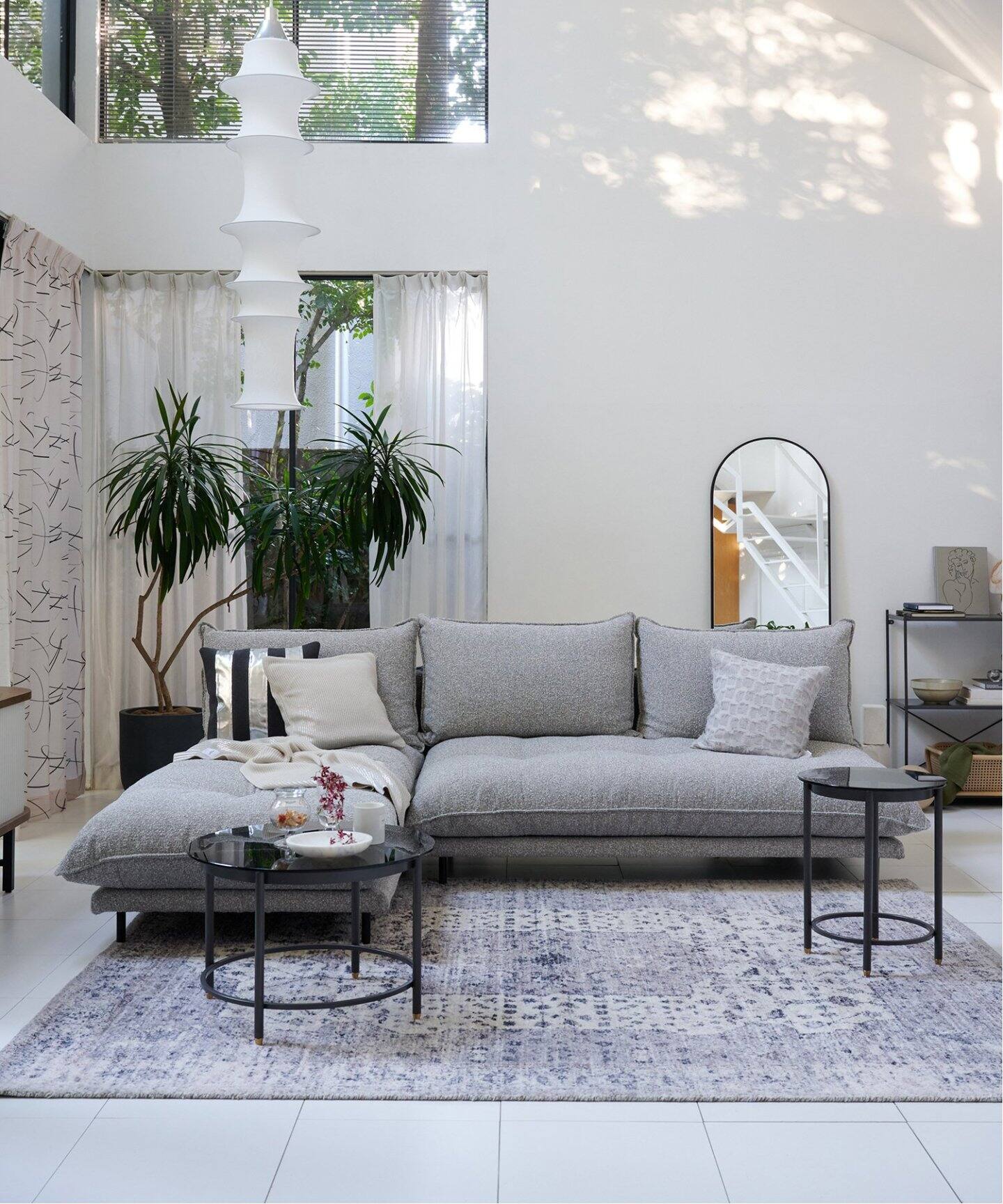 予約》《大型商品》PORTO COUCH SOFA Low Boucle(GRY) ポルトカウチ 