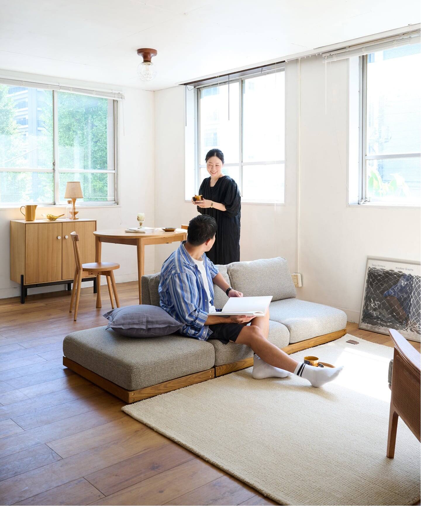 大型商品》LILLE SOFA 2P 2ND 25(IVORY) リルソファ（ソファ