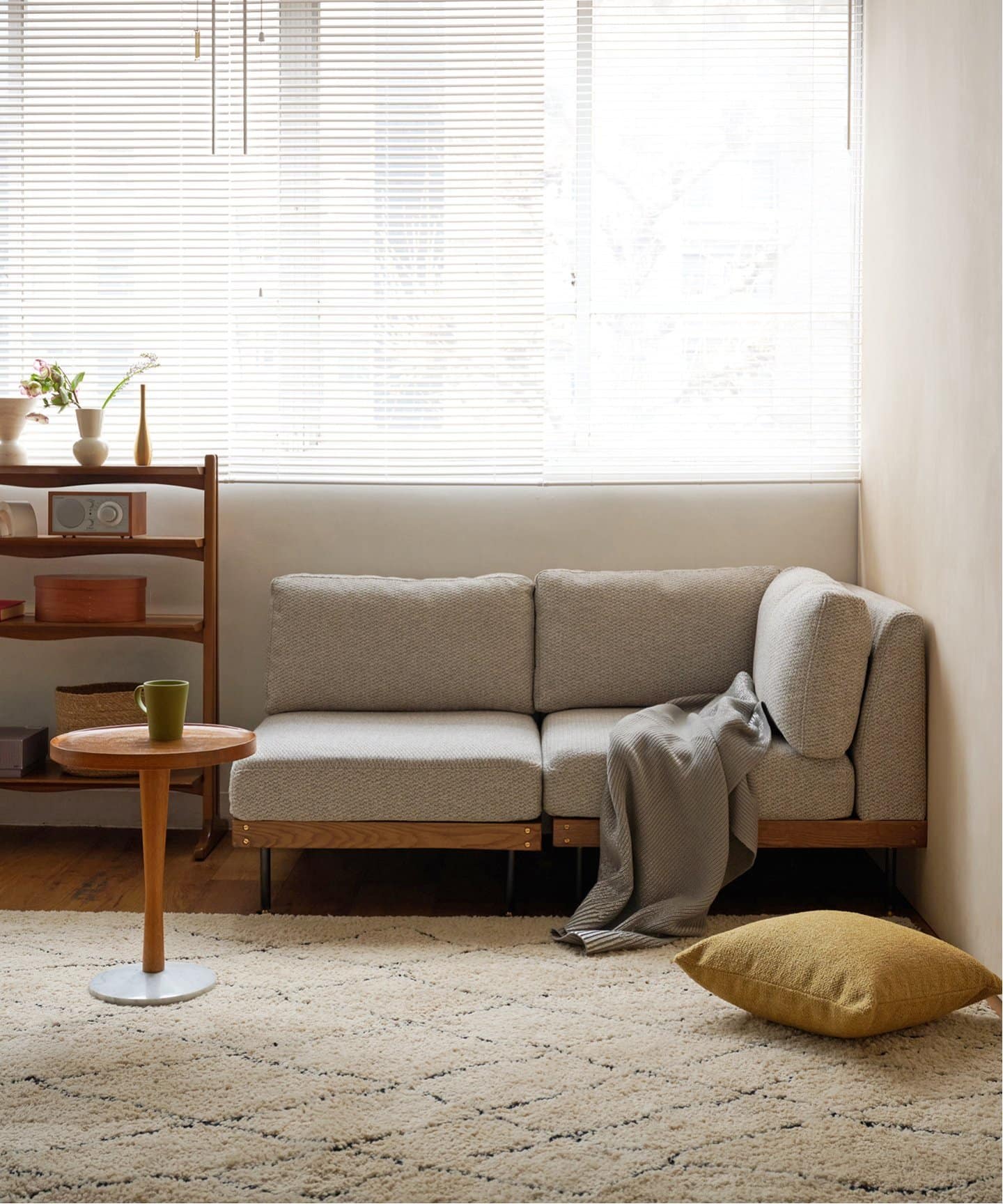 大型商品》LILLE SOFA 1P 2ND 25(IVORY) リルソファ（ソファ