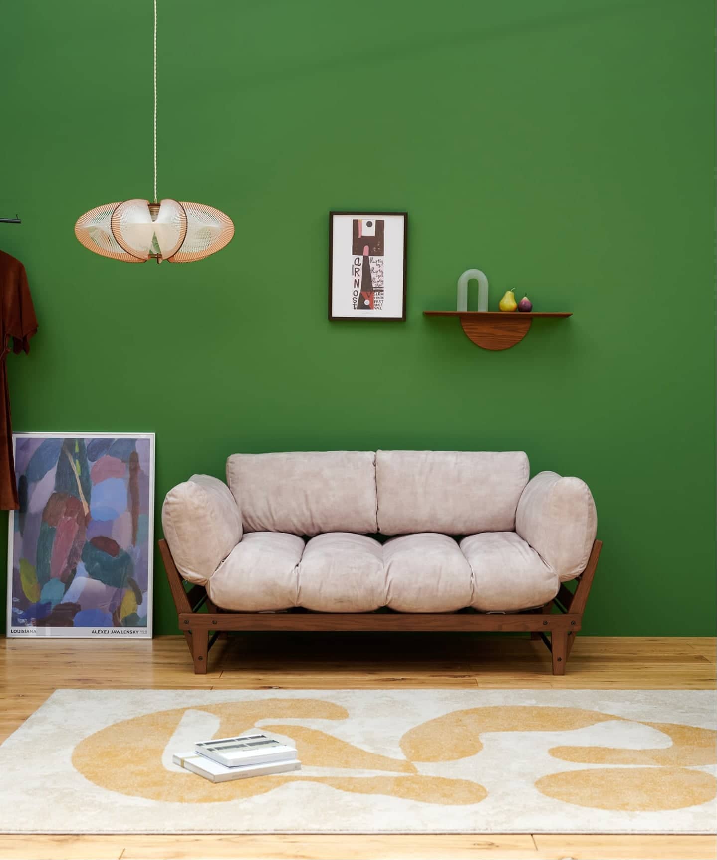 大型商品》ALVESTA SOFA 2ND VELVET BE アルベスタソファ ベージュ