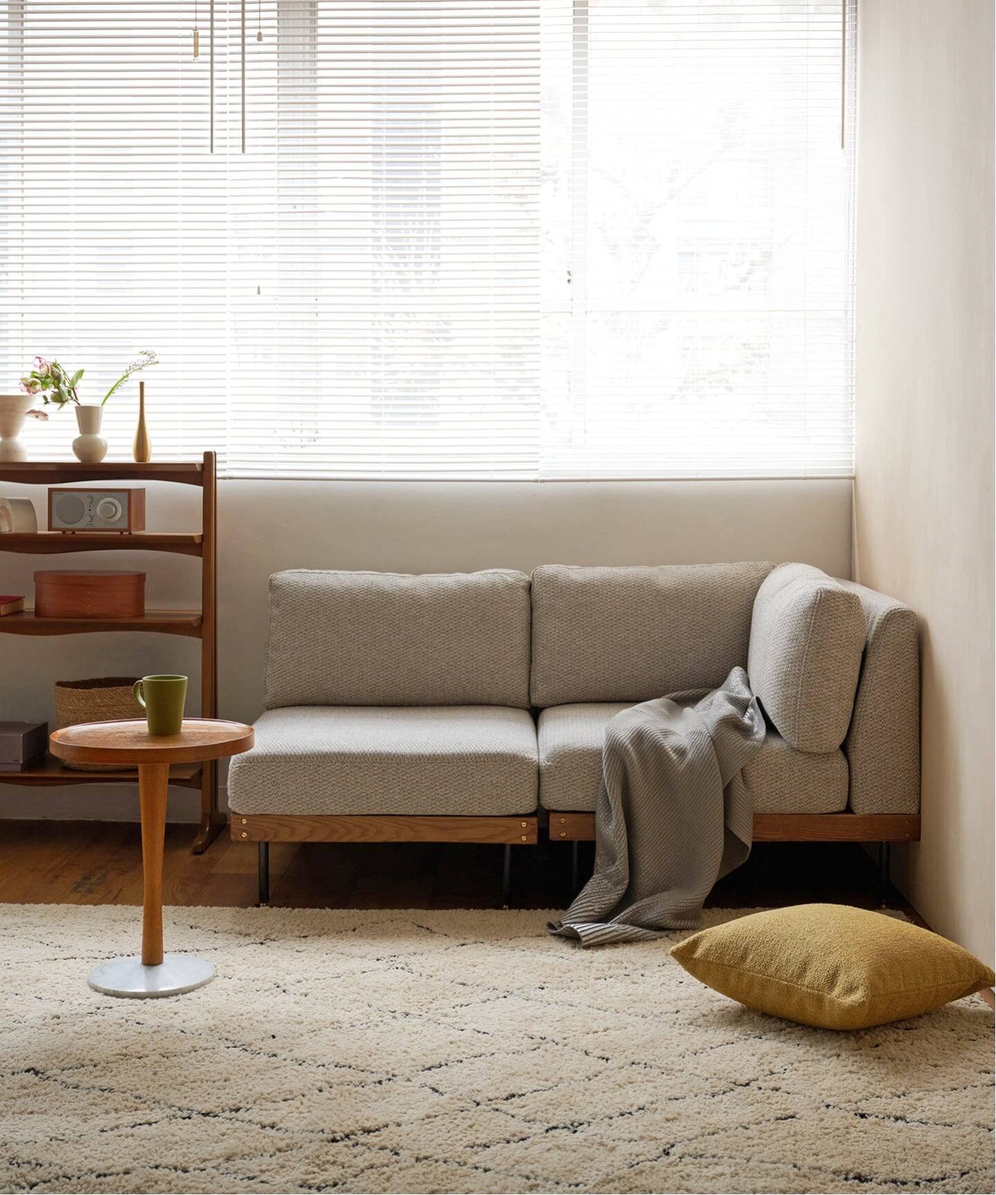 大型商品》LILLE SOFA 1P 2ND 25(IVORY) リルソファ（ソファ