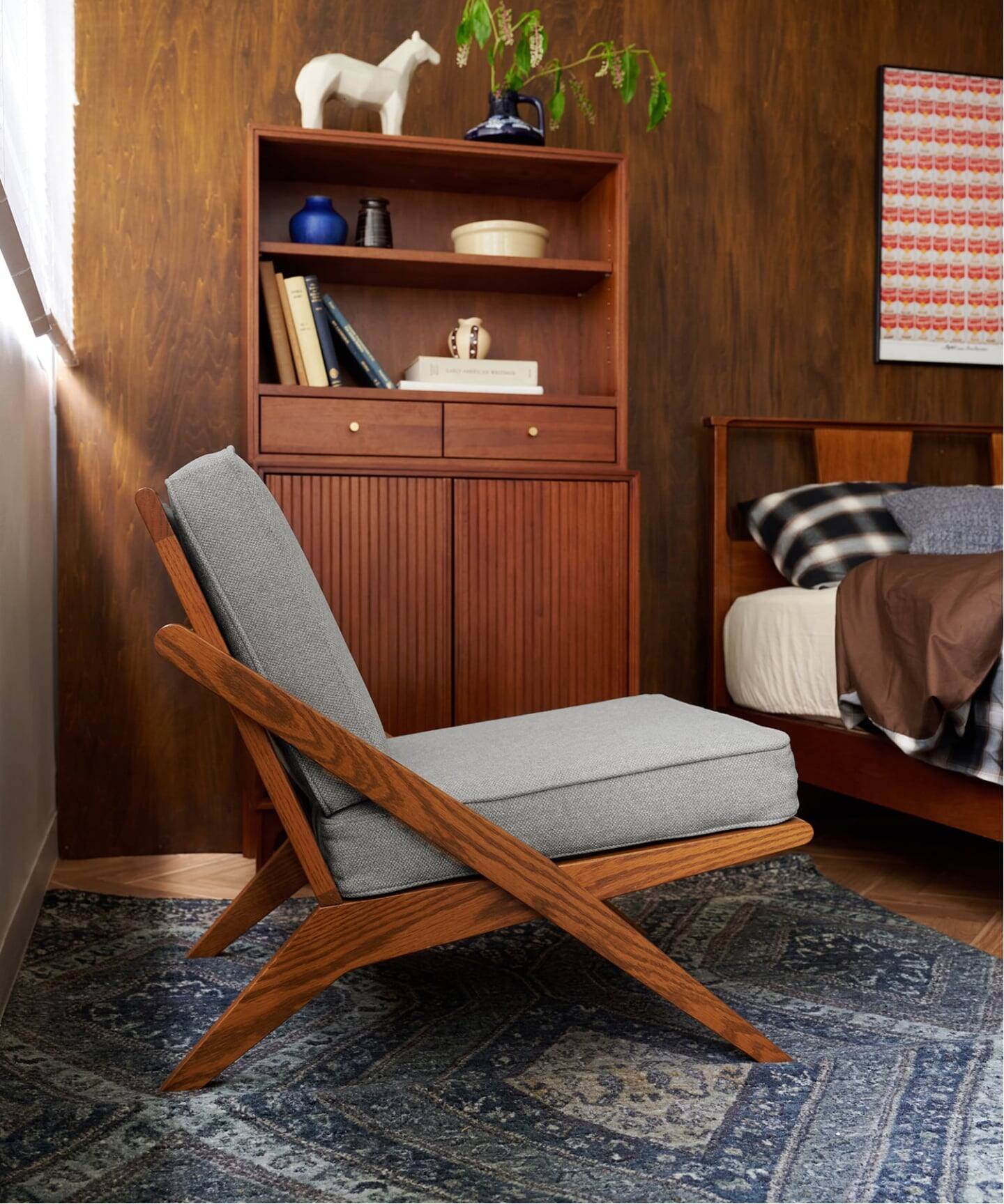 大型商品》GHENT LOUNGE CHAIR GRAY ヘント ラウンジチェア（ソファ