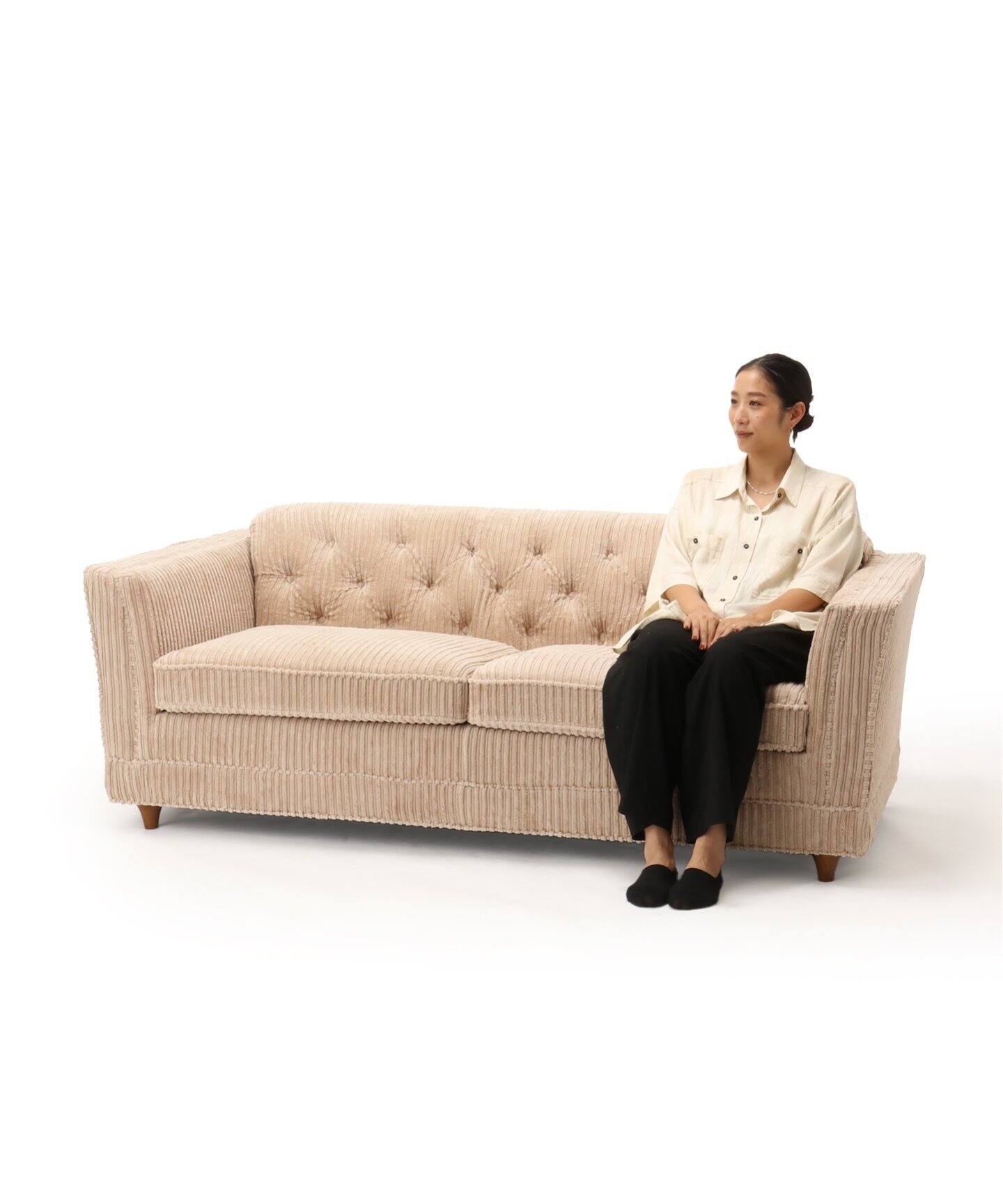 大型商品》LAKEWOOD SOFA 2P ベージュ W180 レイクウッドソファ 