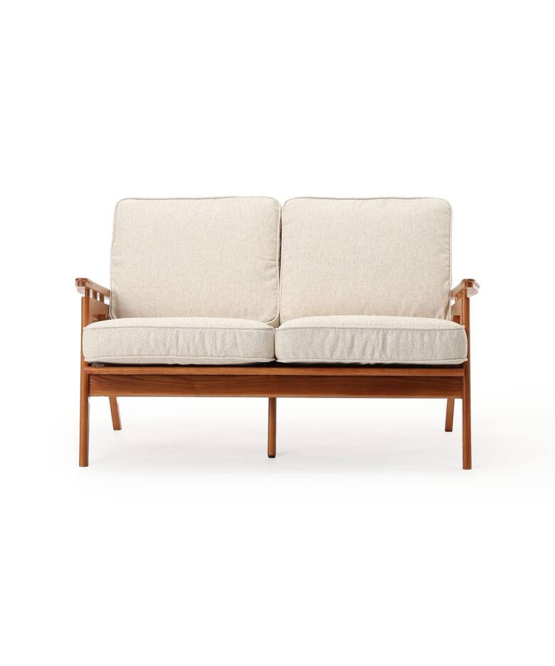大型商品》WICKER SOFA 2P (IV) ウィッカーソファ アイボリー（ソファ 
