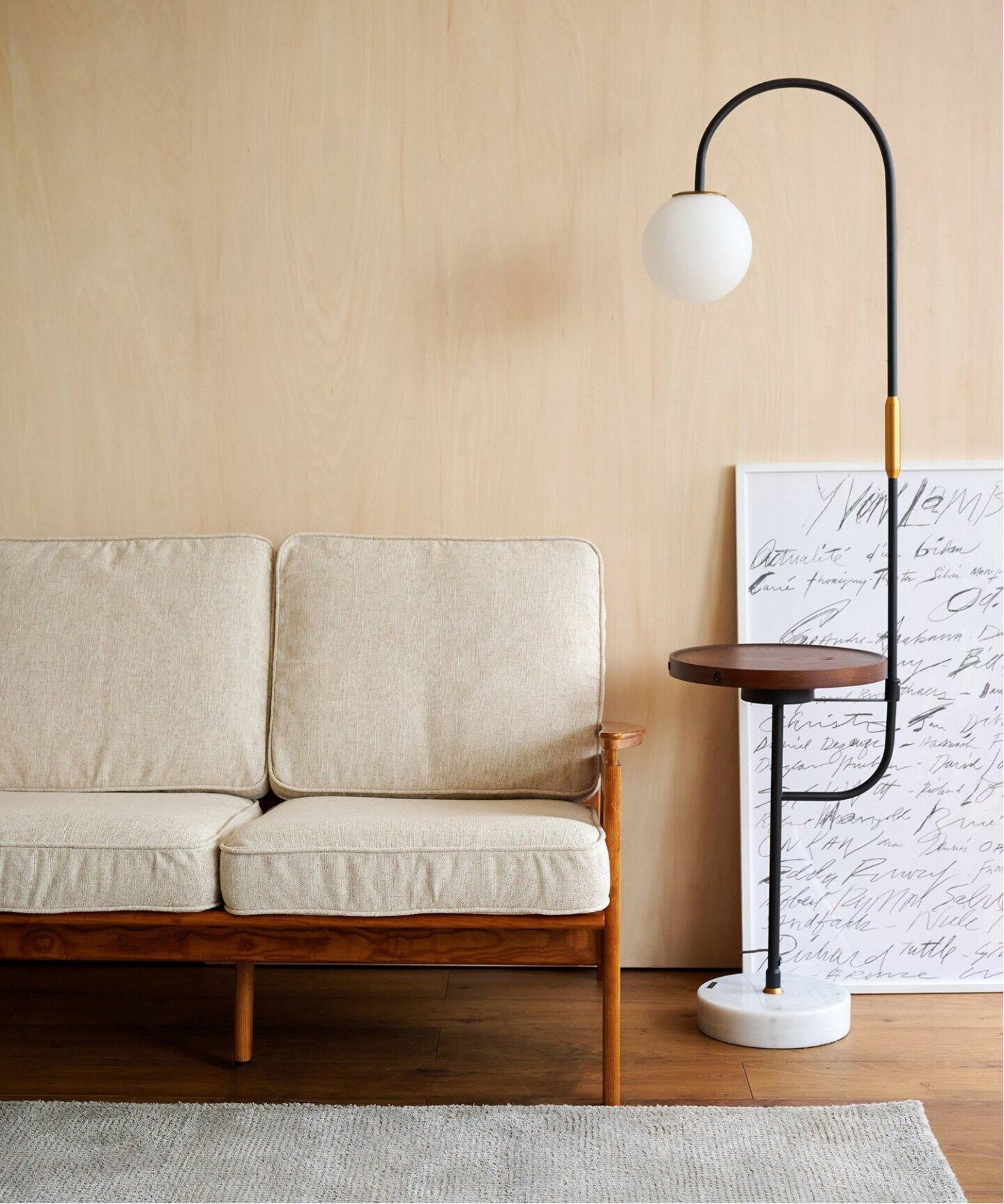 大型商品》WICKER SOFA 2P (IV) ウィッカーソファ アイボリー（ソファ 