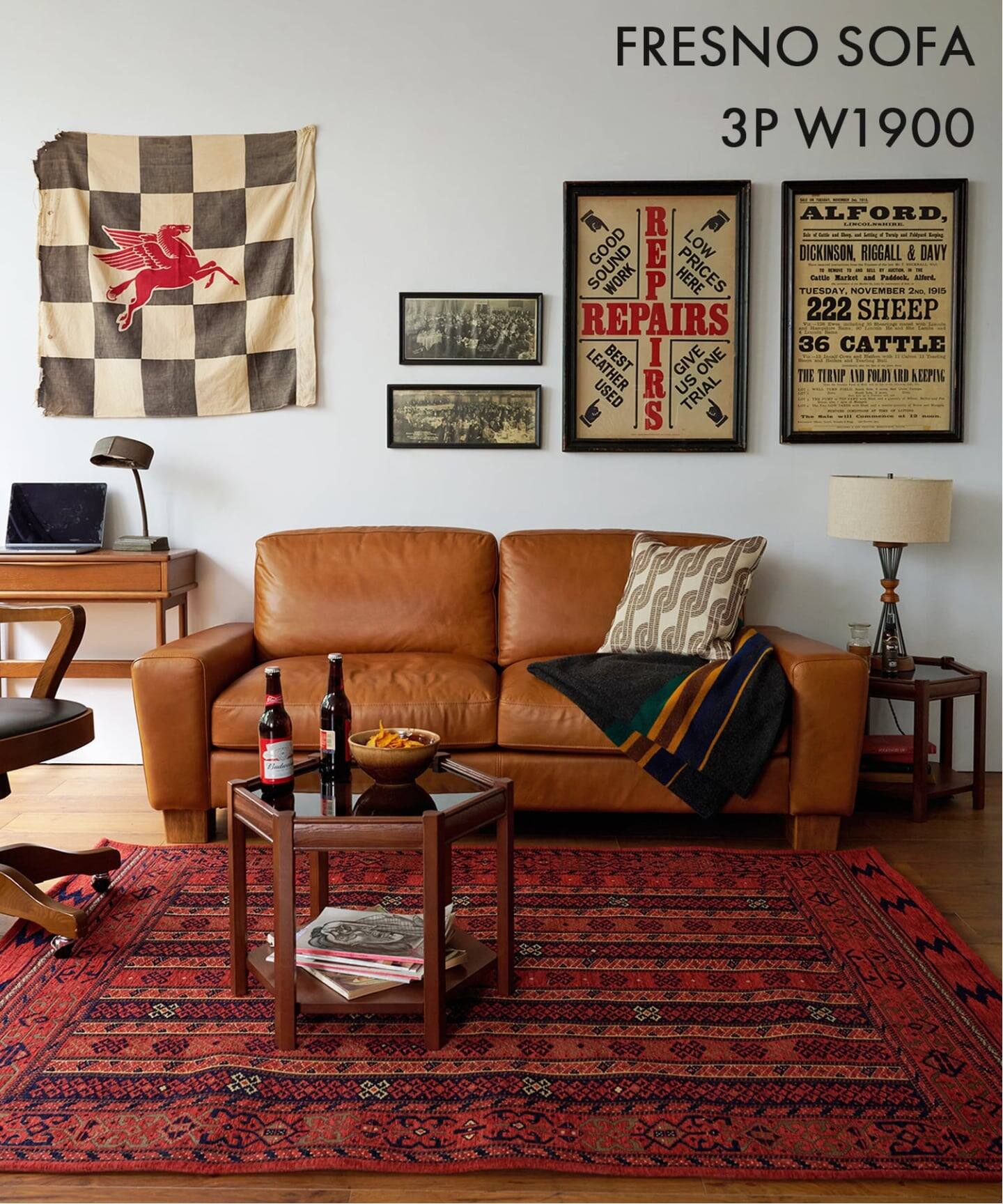 予約》《大型商品》FRESNO SOFA 3P 2nd フレスノソファ（ソファ 