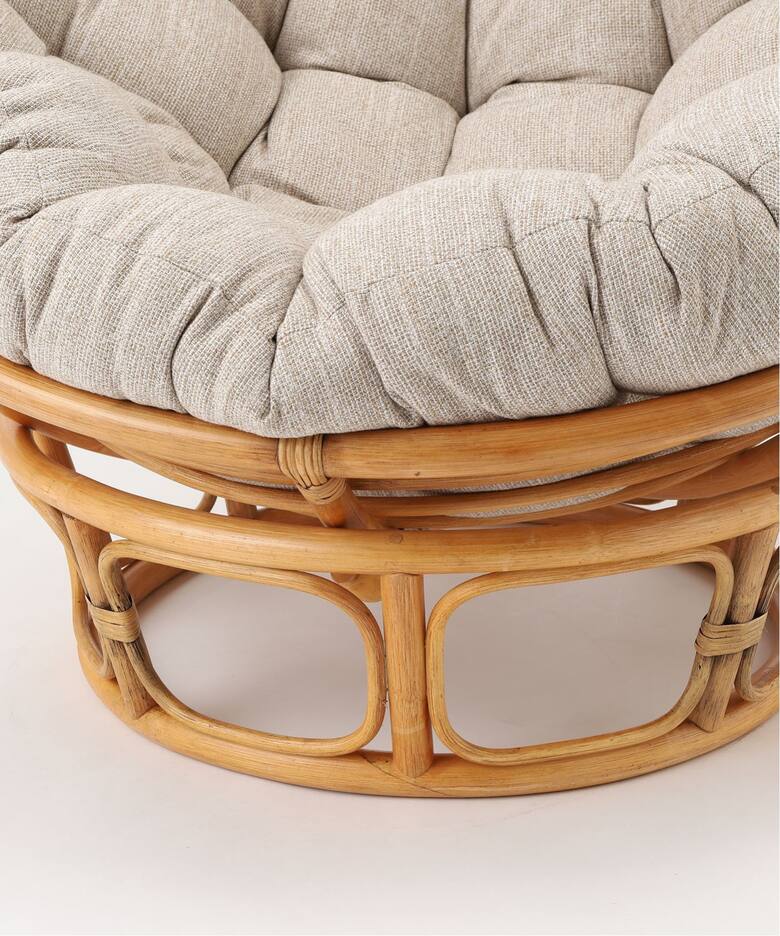 大型商品》WICKER EASY CHAIR 2nd IVORY ウィッカーイージーチェア 