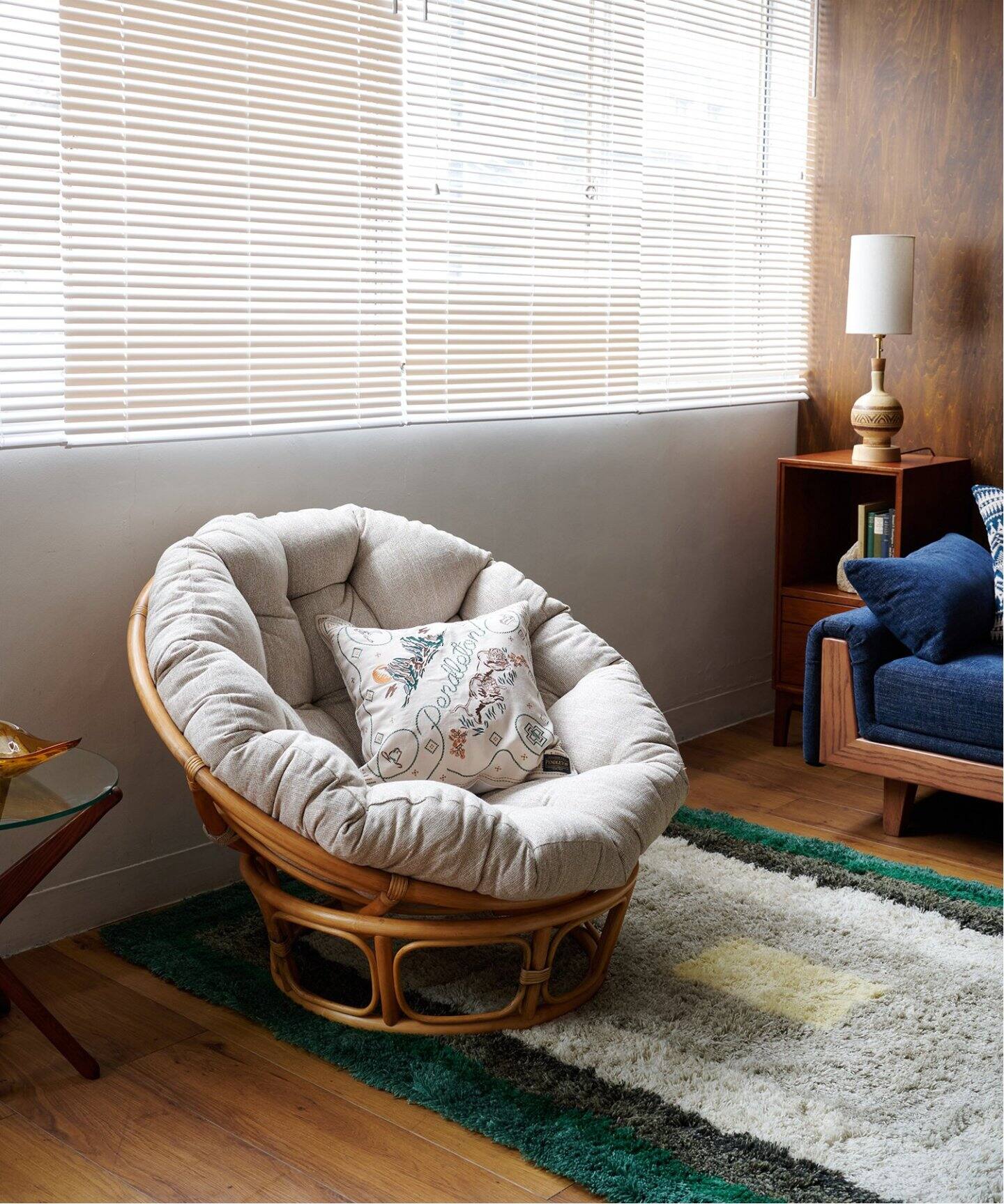 予約》《大型商品》WICKER EASY CHAIR 2nd IVORY ウィッカーイージー 