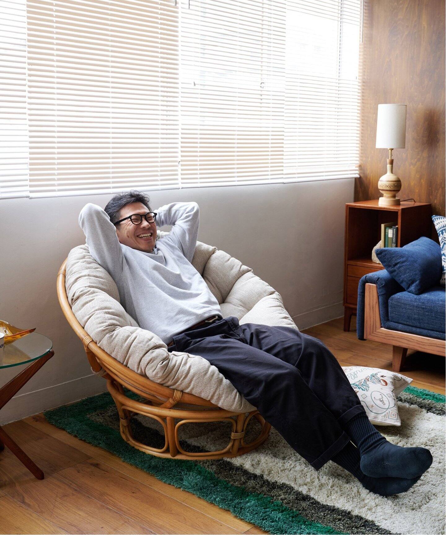 予約》《大型商品》WICKER EASY CHAIR 2nd IVORY ウィッカーイージー 