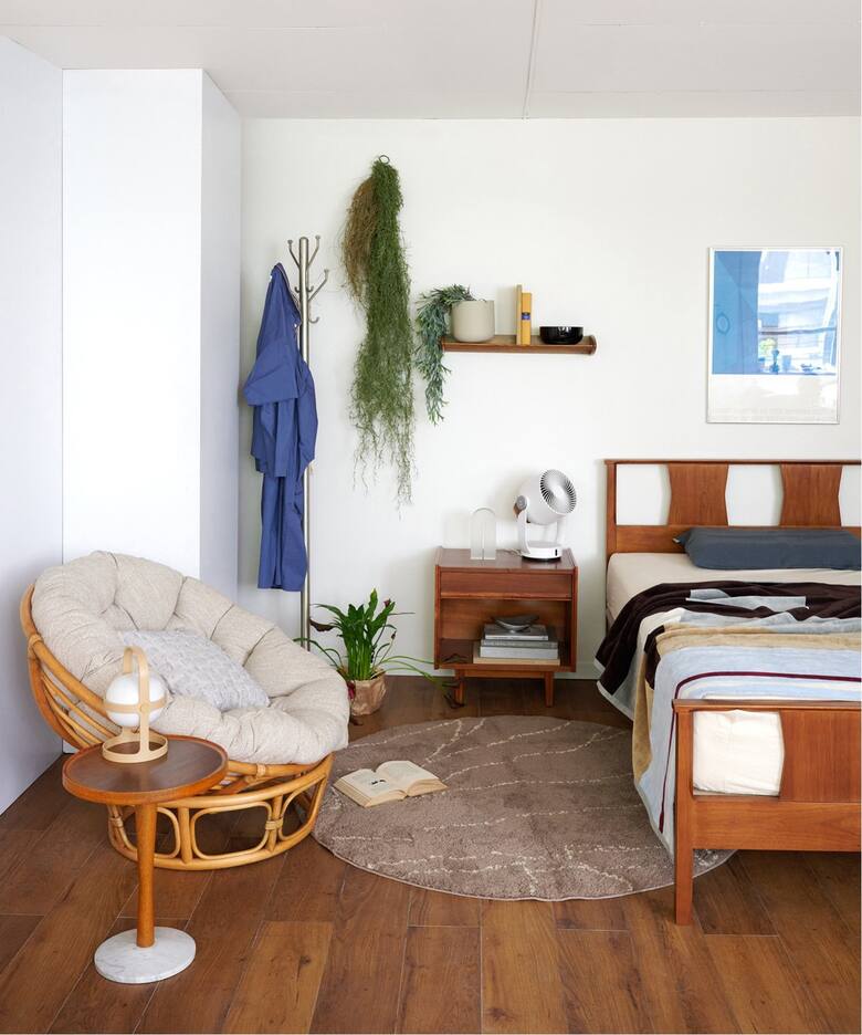大型商品》WICKER EASY CHAIR 2nd IVORY ウィッカーイージーチェア 