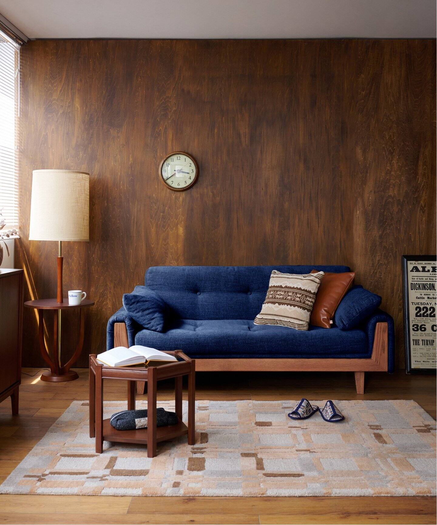 予約》《大型商品》WINDAN SOFA W1720 2nd NAVY ウィンダンソファ 