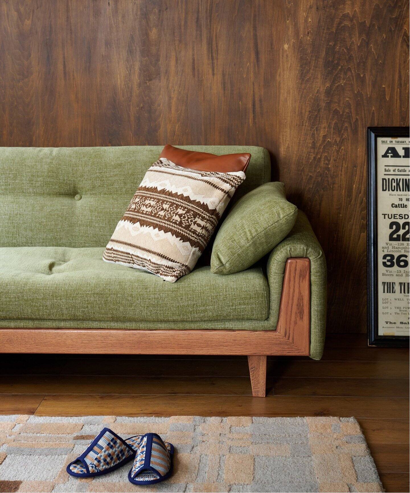 予約》《大型商品》WINDAN SOFA W1920 2nd GREEN ウィンダンソファ 