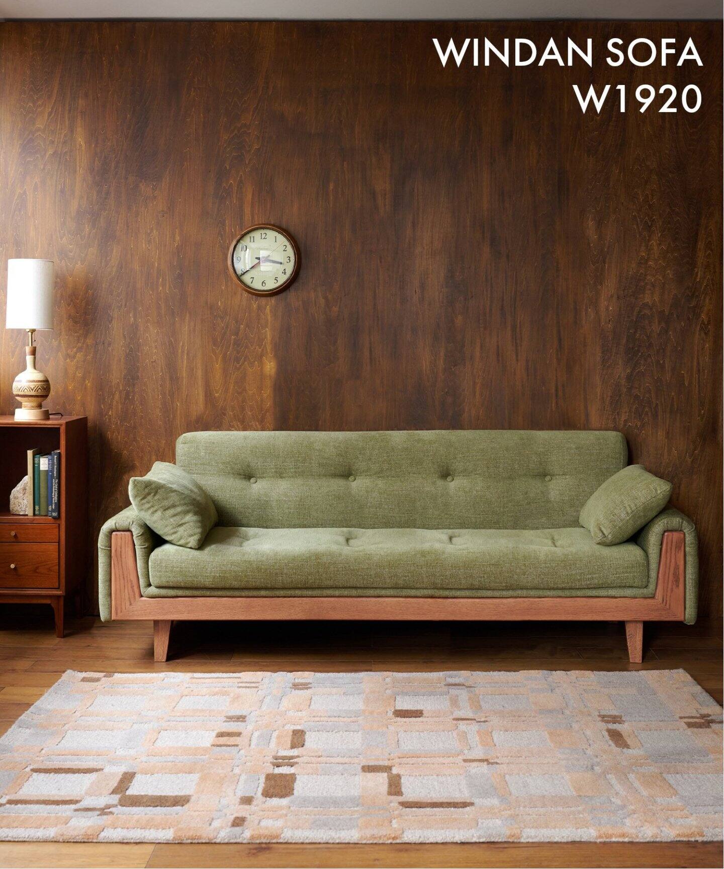 予約》《大型商品》WINDAN SOFA W1920 2nd GREEN ウィンダンソファ 