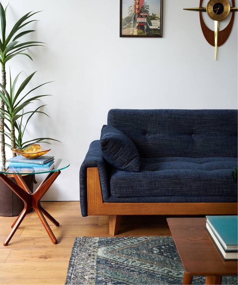 大型商品》WINDAN SOFA W1920 2nd NAVY ウィンダンソファ（ソファ 