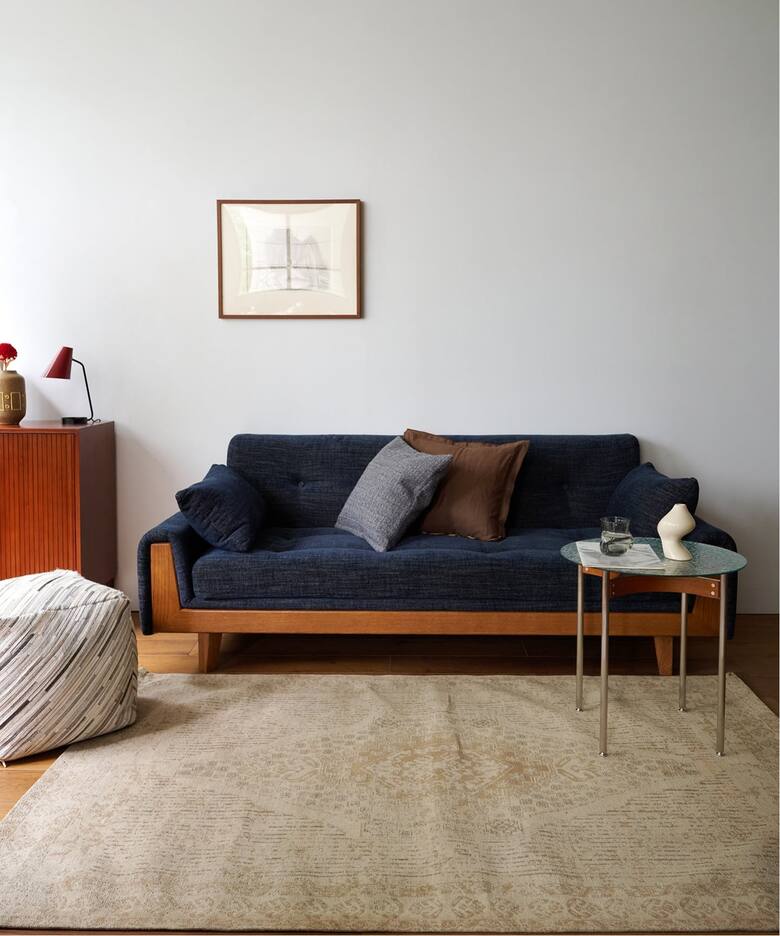 大型商品》WINDAN SOFA W1920 2nd NAVY ウィンダンソファ（ソファ 