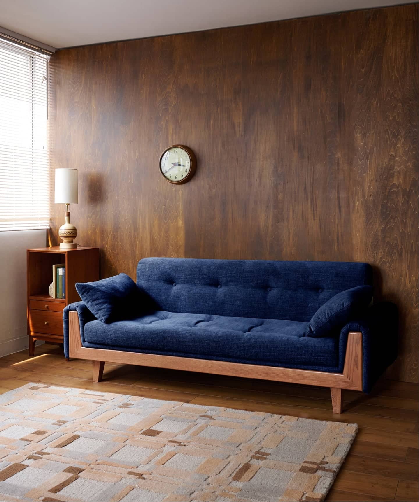 大型商品》WINDAN SOFA W1920 2nd NAVY ウィンダンソファ（ソファ