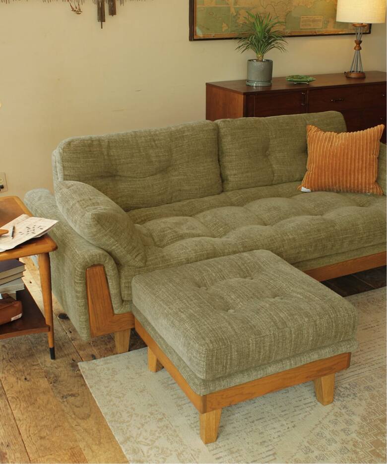 大型商品》WINDAN OTTOMAN 2nd GREEN ウィンダン オットマン（ソファ 