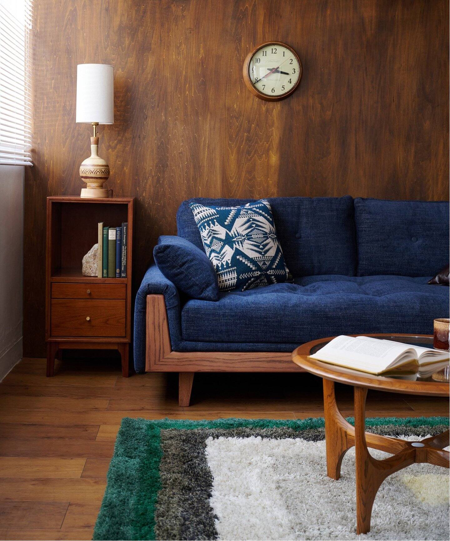 大型商品》WINDAN Feather SOFA 2nd NAVY ウィンダンフェザー
