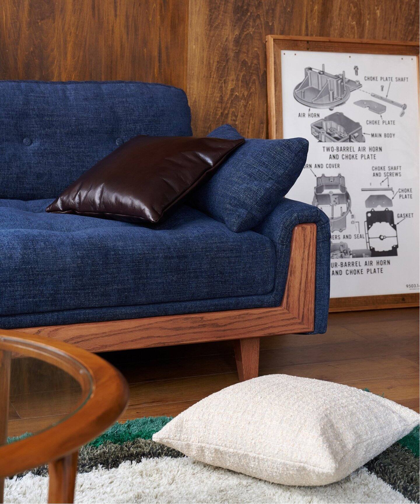 予約》《大型商品》WINDAN Feather SOFA 2nd NAVY ウィンダンフェザー 