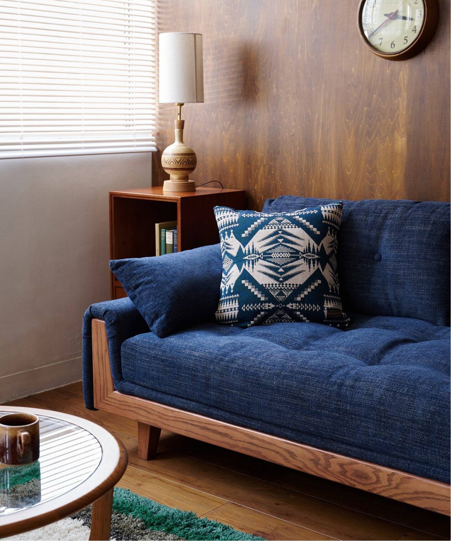 予約》《大型商品》WINDAN Feather SOFA 2nd NAVY ウィンダンフェザー 