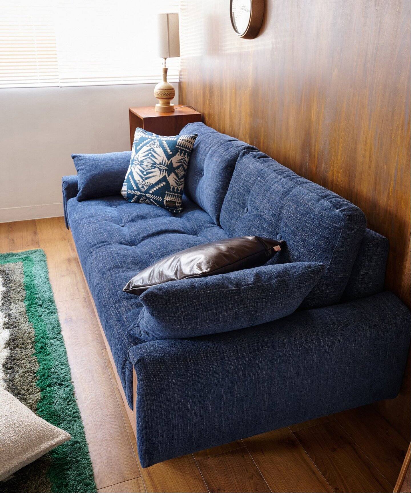 予約》《大型商品》WINDAN Feather SOFA 2nd NAVY ウィンダンフェザー 