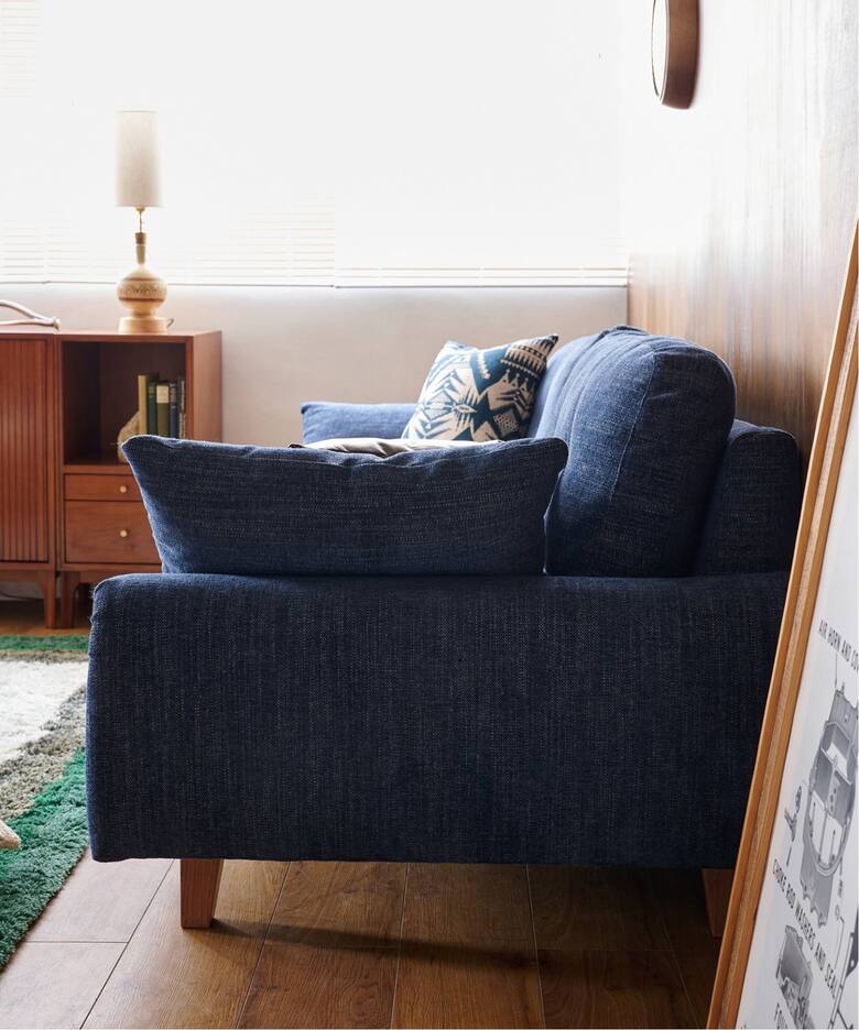 大型商品》WINDAN Feather SOFA 2nd NAVY ウィンダンフェザーソファ 