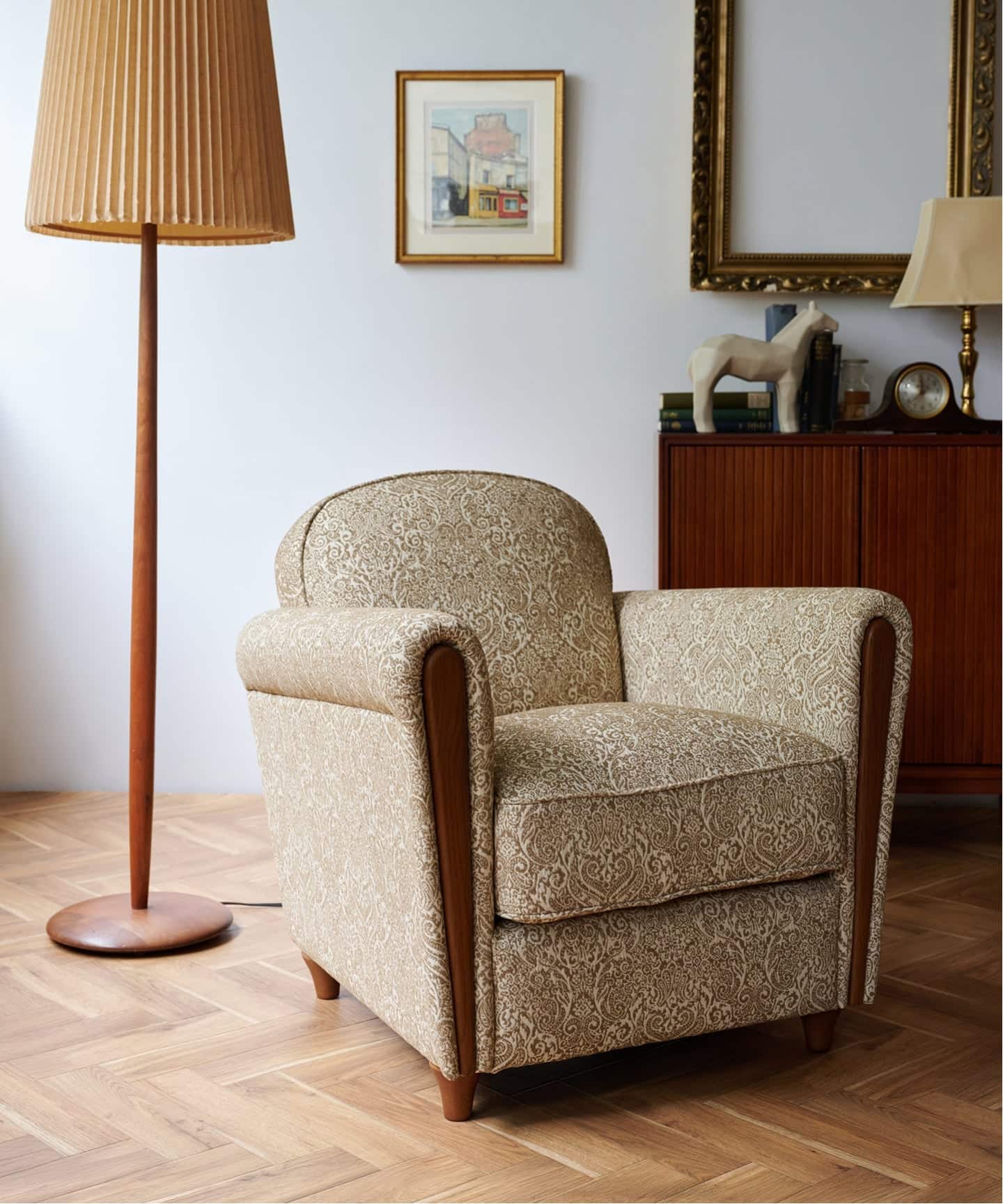 予約》《大型商品》【United Wallpaper】OAKS CLUB CHAIR