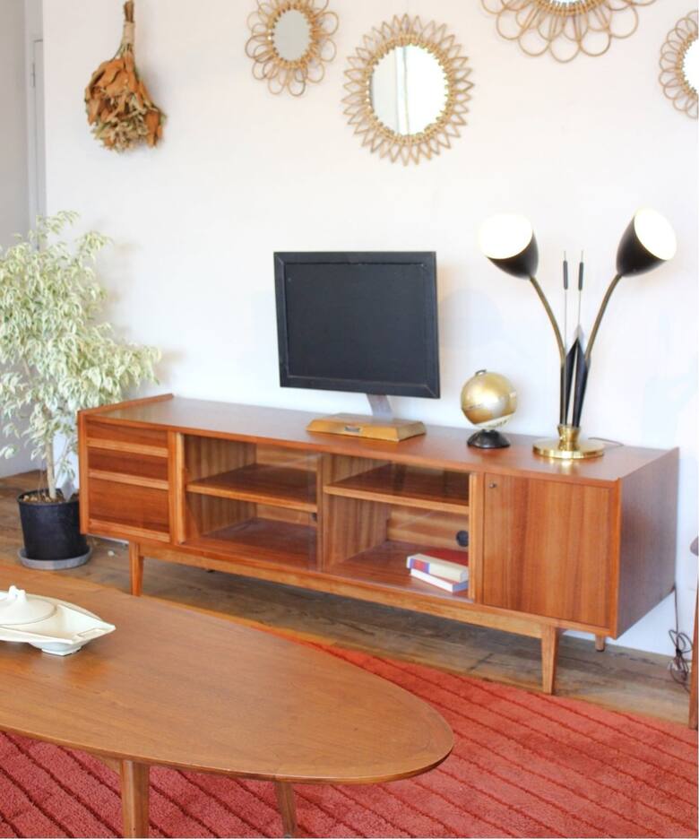 大型商品》TRESTLES TV BOARD W1800 トラッセルテレビボード（収納家具 