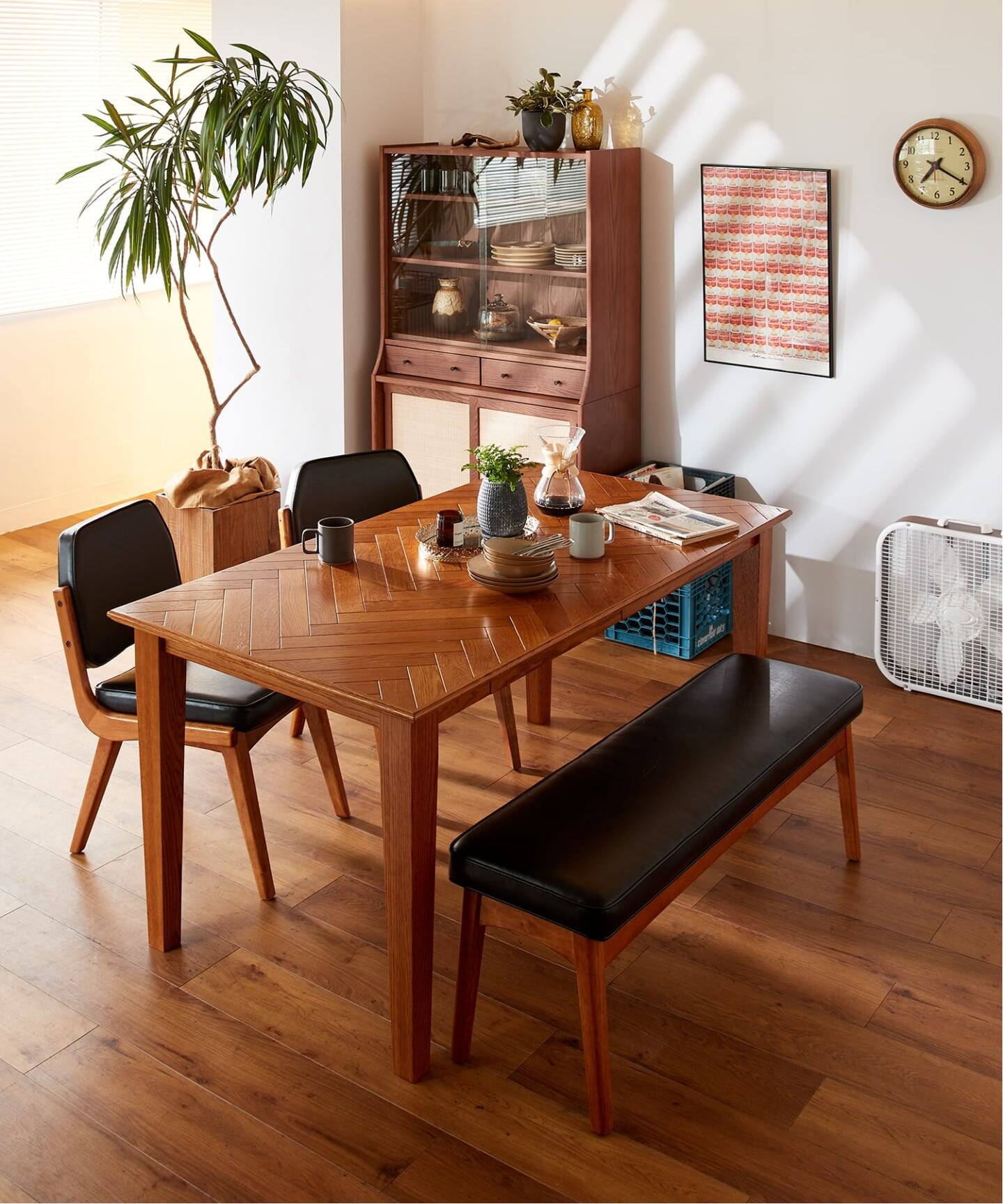 大型商品》WARNER DINING TABLE-herringbone ワーナーダイニング