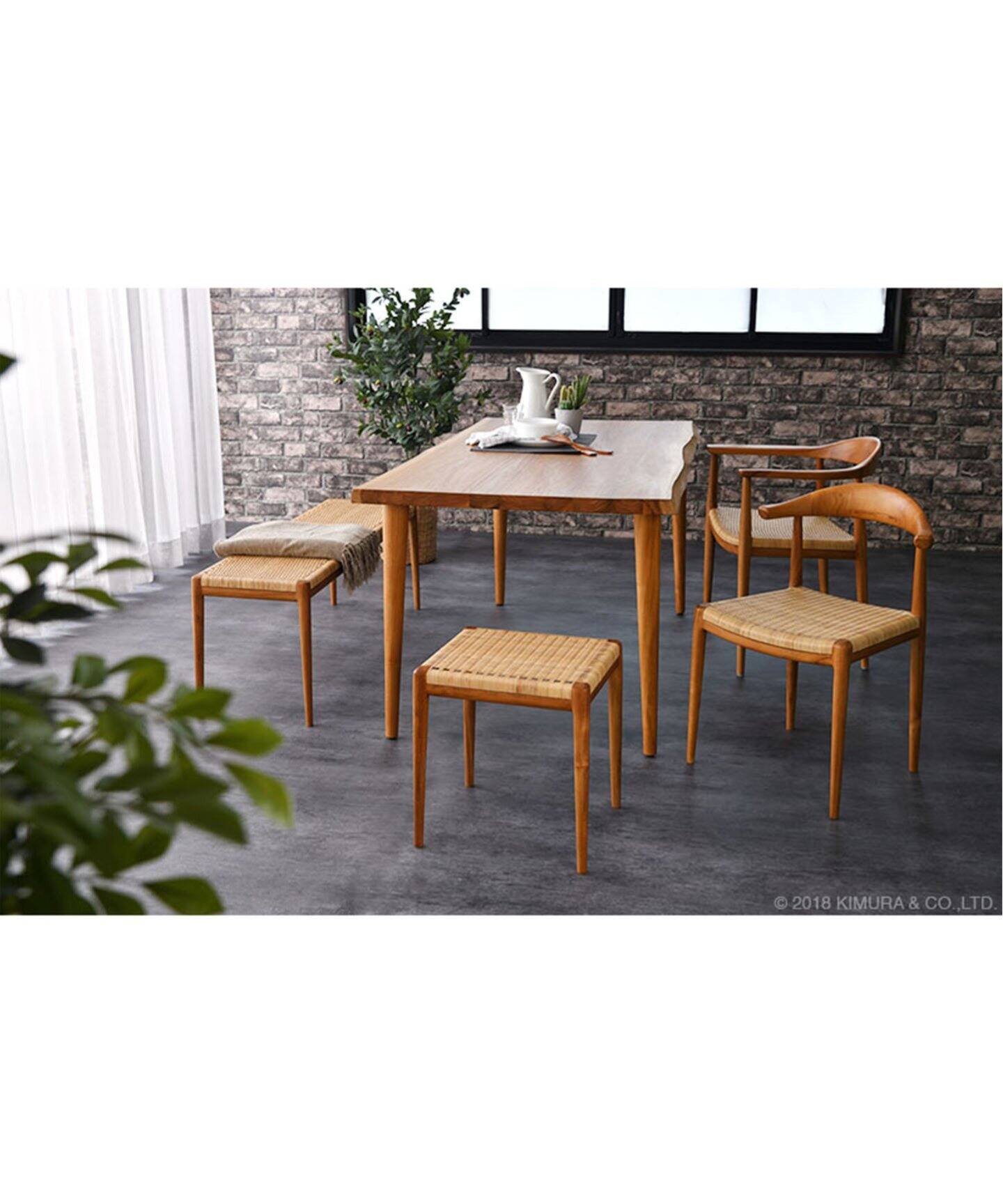 大型商品》【Sunflower Rattan】IDENTITY SEMI ARM CHAIR（チェア