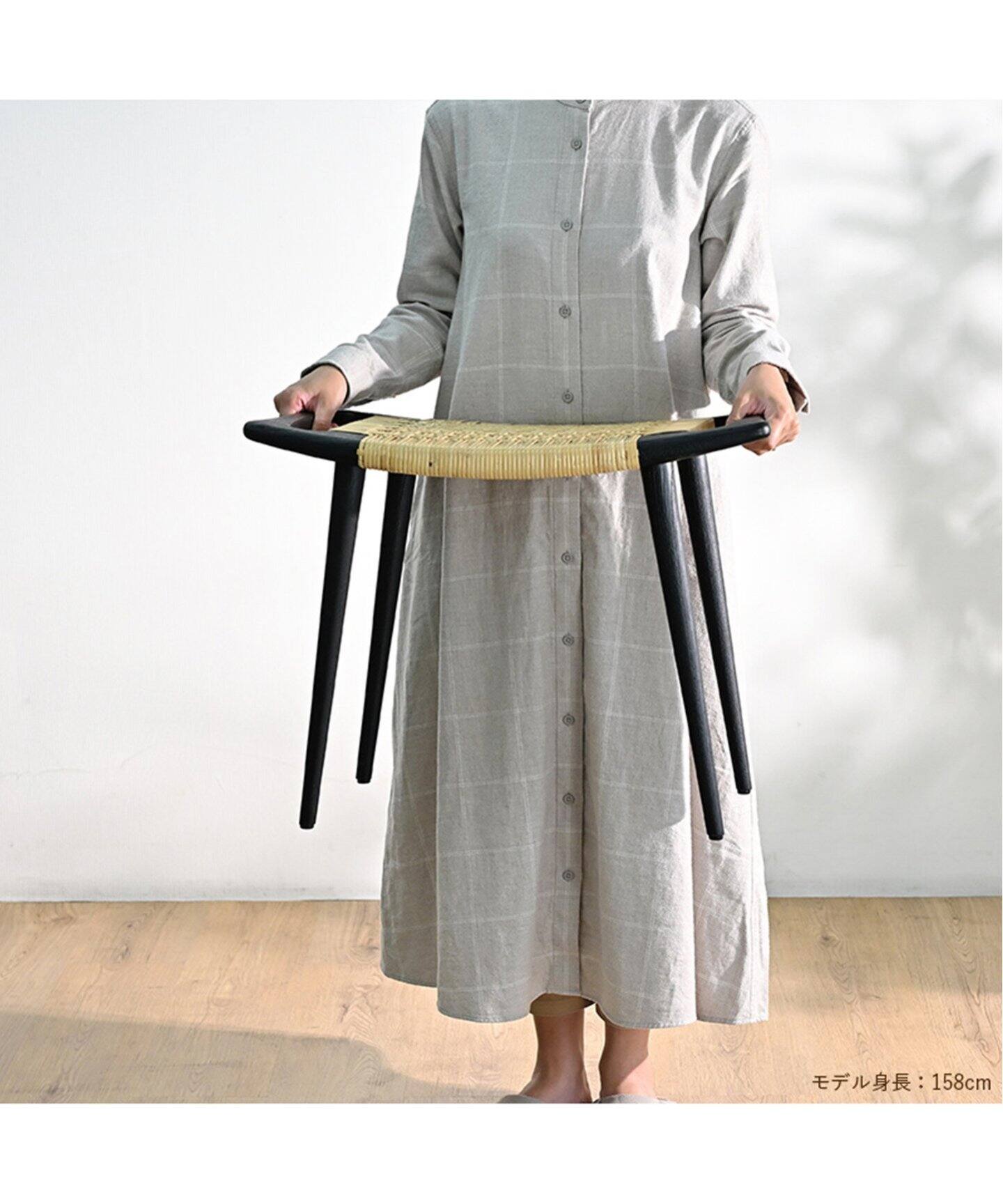 大型商品》【Sunflower Rattan/サンフラワーラタン】STOOL BK スツール