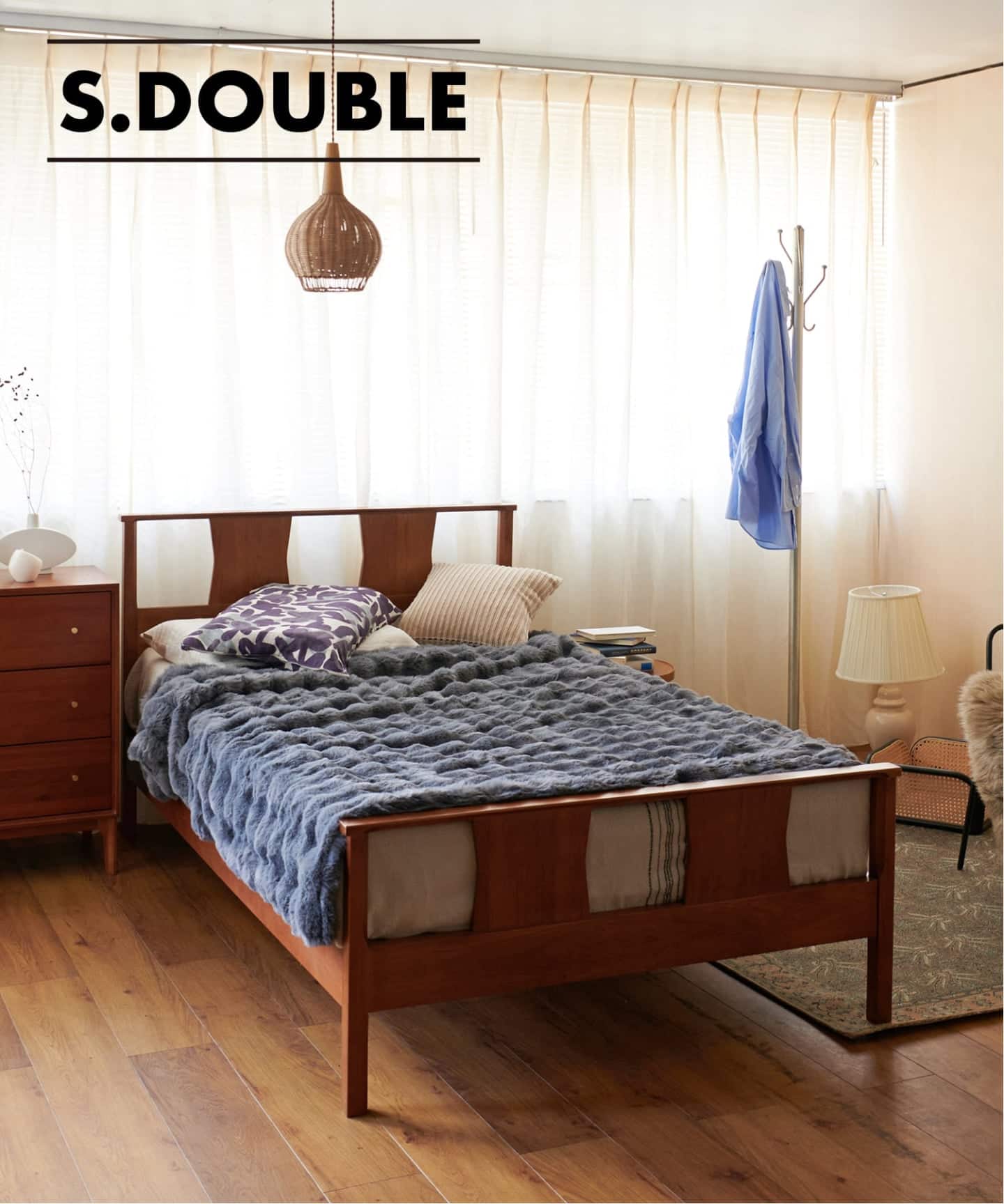 ECK113 展示品 アクメファニチャー ブルックス セミダブル ベッドフレーム 予約》《大型商品》BROOKS BED_semidouble ブルックスベッド