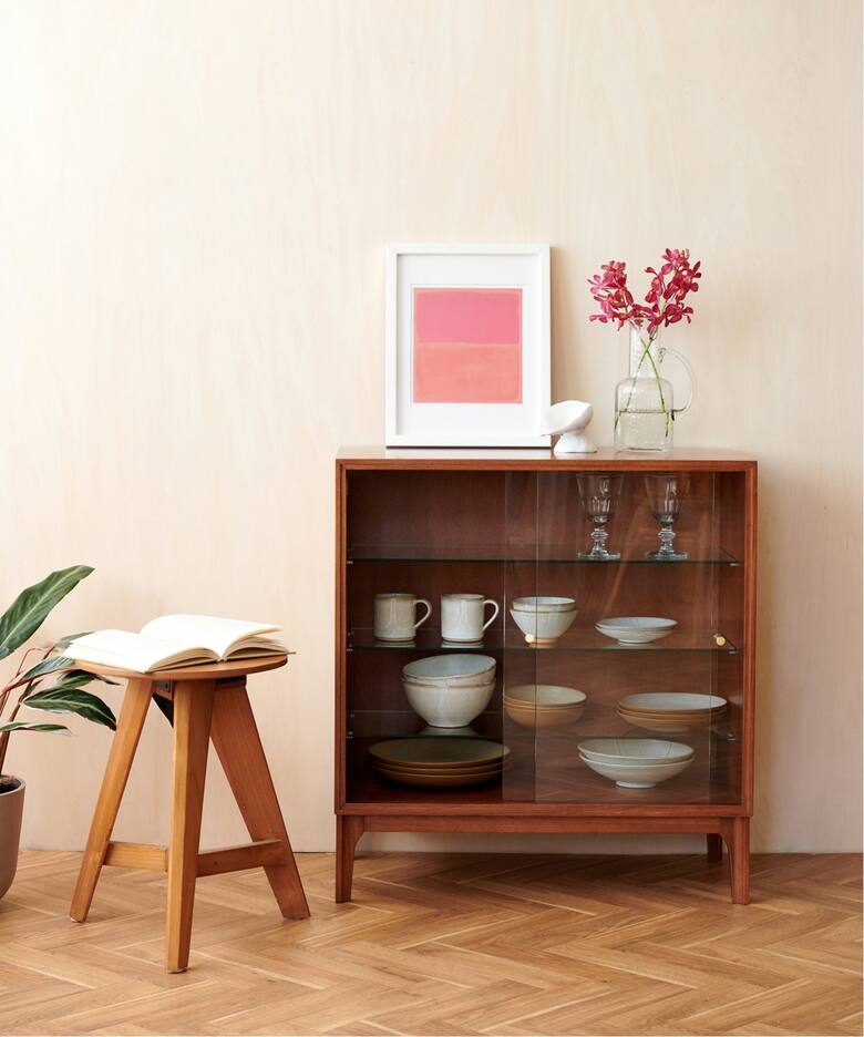大型商品》BROOKS SMALL GLASS SHELF 2 ブルックス ガラス シェルフ 