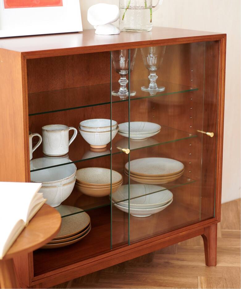 大型商品》BROOKS SMALL GLASS SHELF 2 ブルックス ガラス シェルフ 