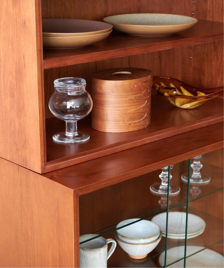 大型商品》BROOKS SMALL GLASS SHELF 2 ブルックス ガラス シェルフ 