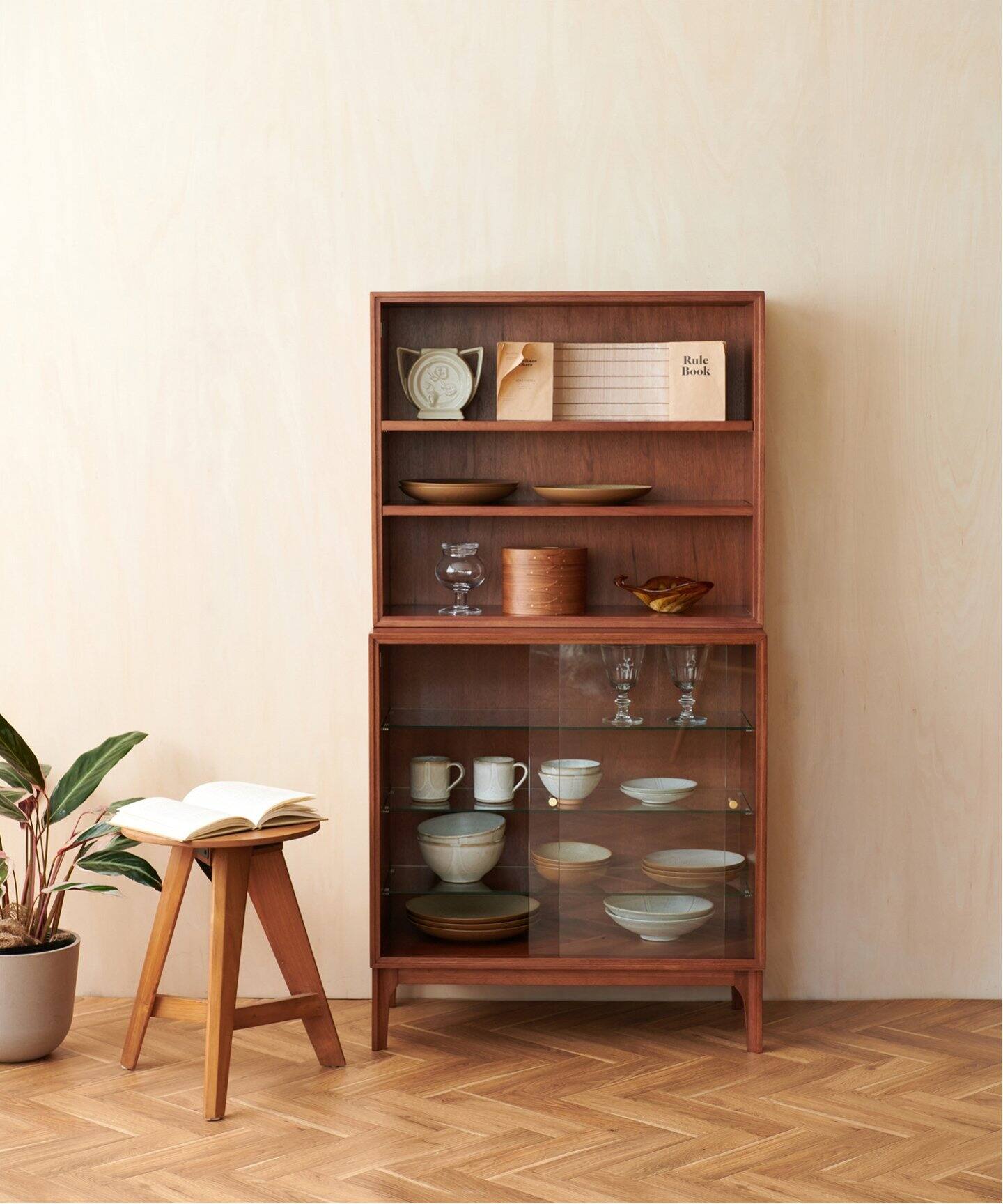 大型商品》BROOKS SMALL GLASS SHELF 2 ブルックス ガラス シェルフ
