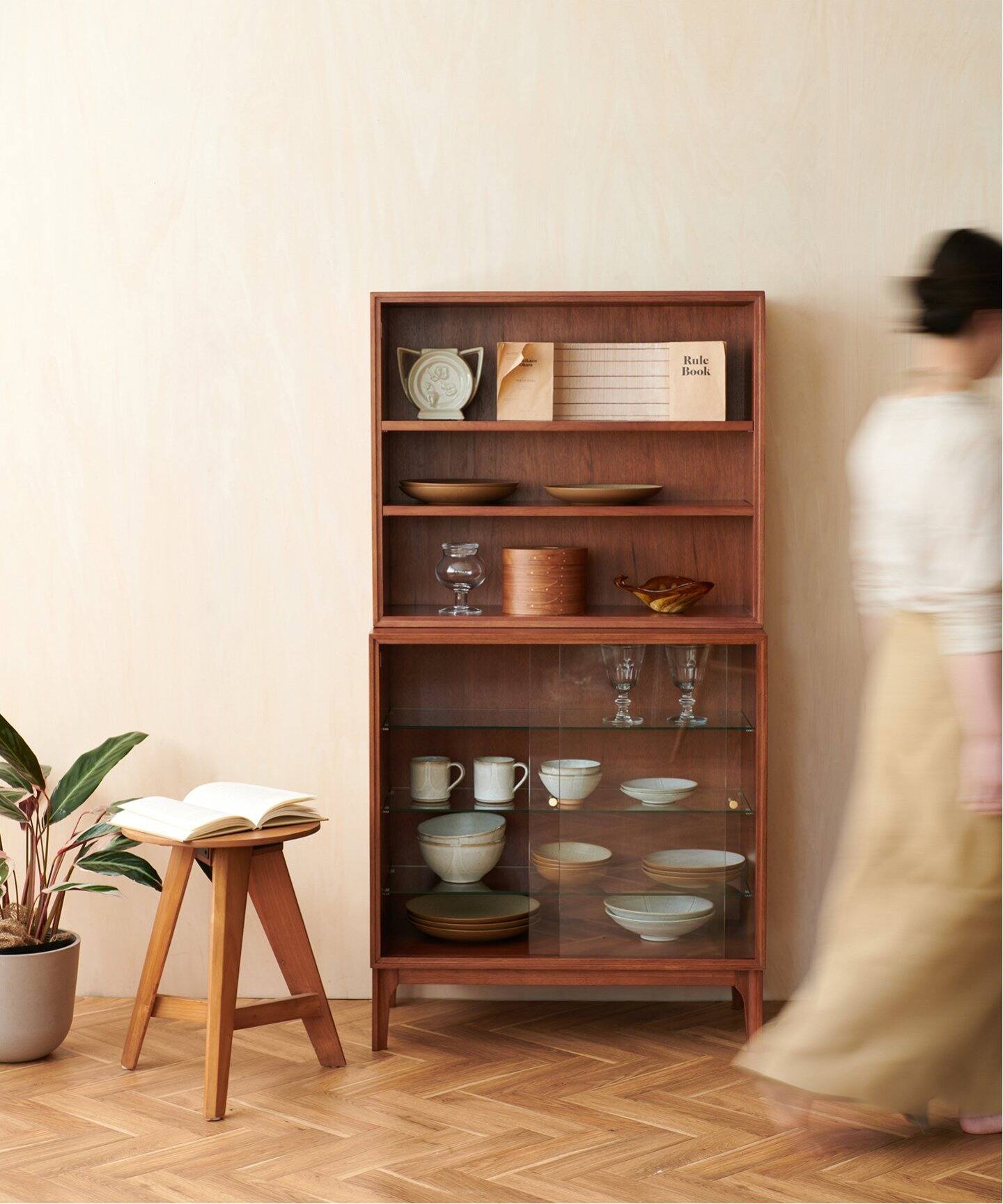 大型商品》BROOKS SMALL GLASS SHELF 2 ブルックス ガラス シェルフ