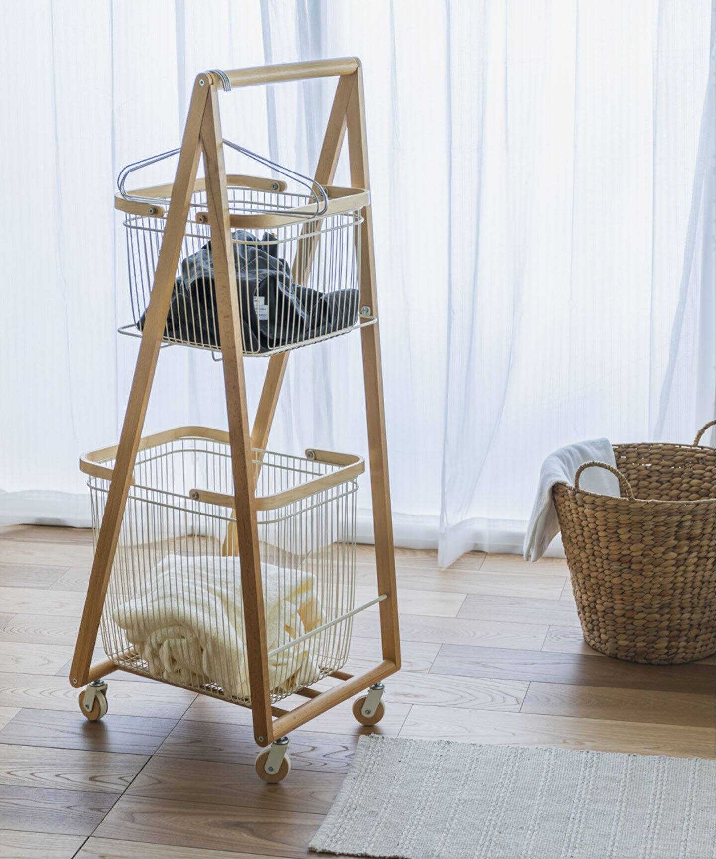 WEB限定》【Mash/マッシュ】LIV carry basket wagon-L バスケット