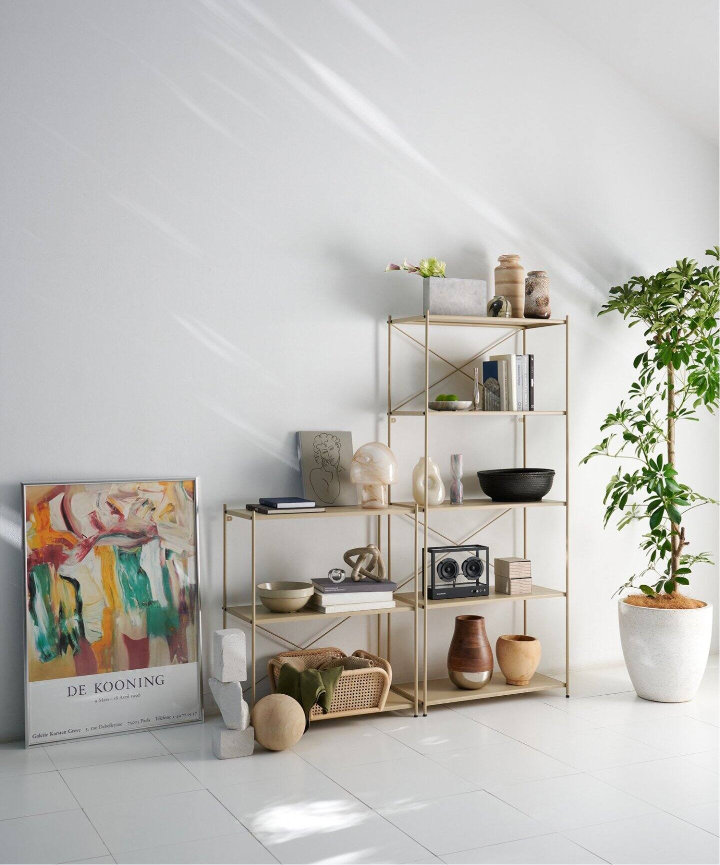 大型商品》HOLTE X SHELF L sand ホルテ シェルフ（収納家具