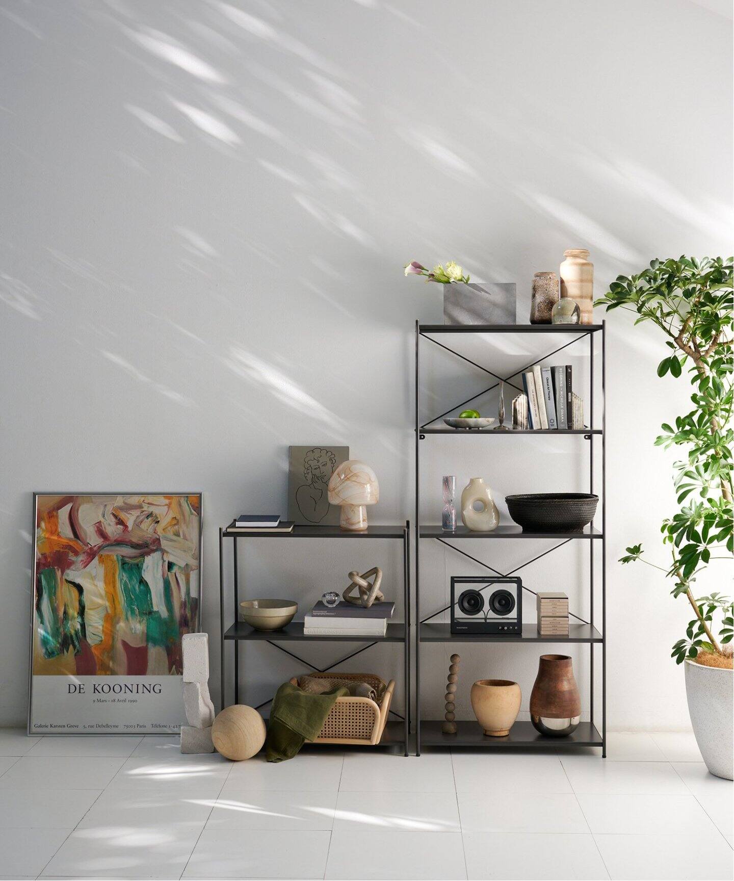 大型商品》HOLTE X SHELF S charcoal ホルテ シェルフ（収納家具